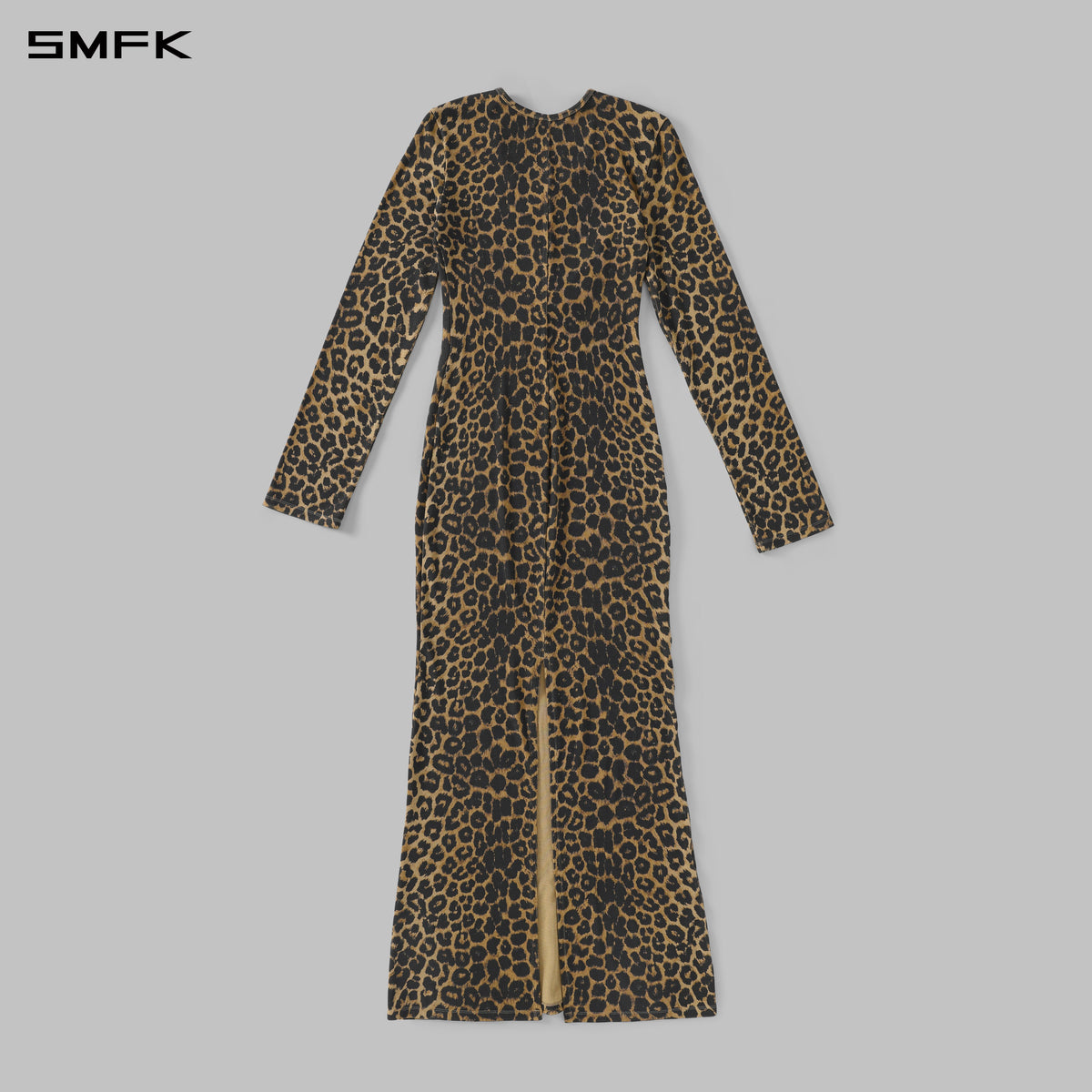 MYTH AEOLUS PHANTOM EVENING DRESS/ACETATE LEOPARD PRINT