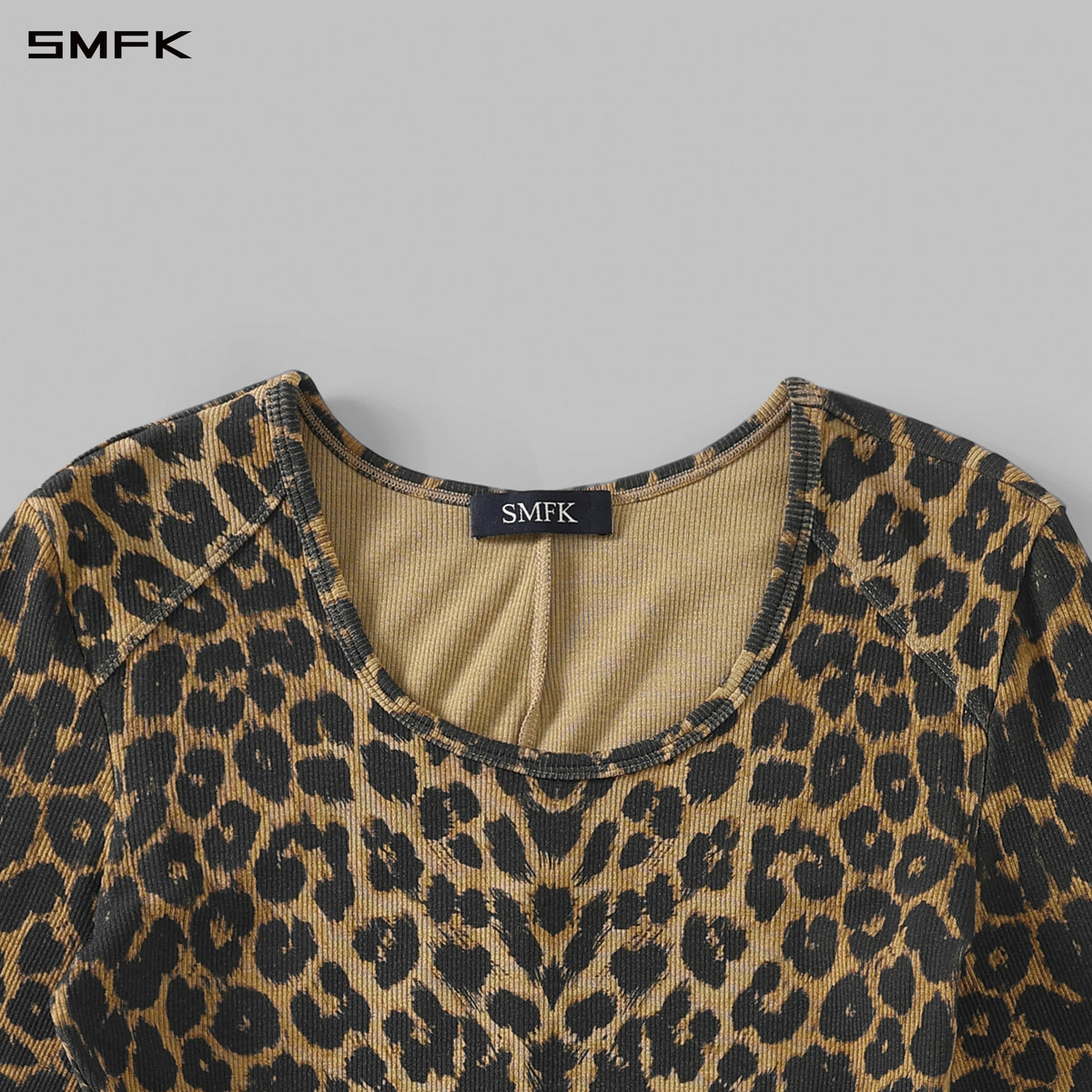 MYTH AEOLUS PHANTOM EVENING DRESS/ACETATE LEOPARD PRINT