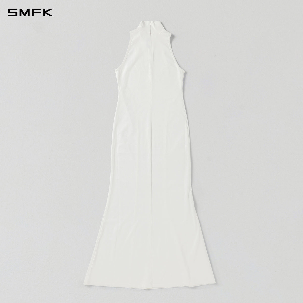 MYTH AEOLUS HIGH COLLAR EVENING VEST DRESS/COTTON + POLYESTER COMPOSITE ELASTIC FIBER + LYOCELL CLOUD WHITE