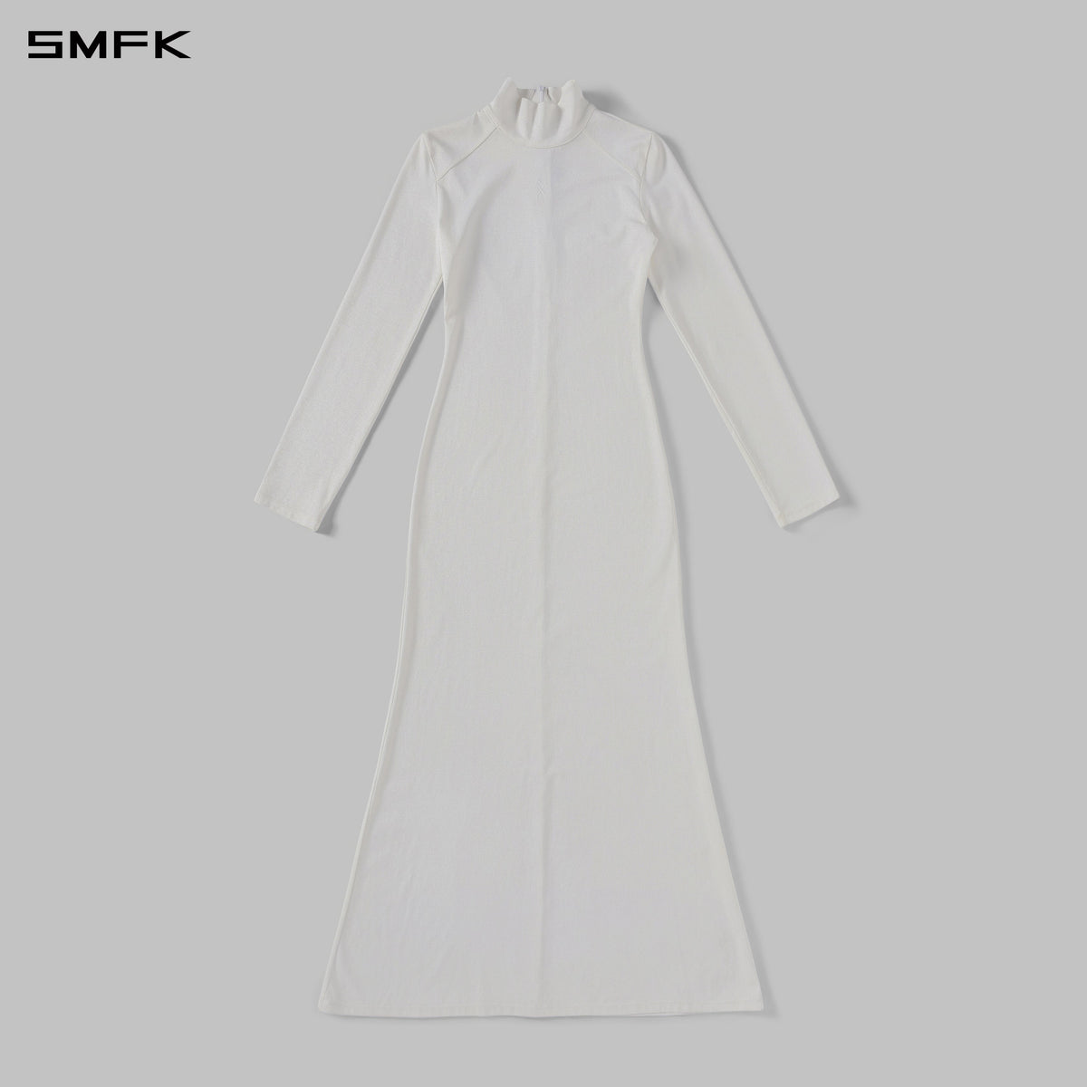 MYTH AEOLUS HIGH COLLAR EVENING DRESS/LENZING TENCEL+COTTON CLOUD WHITE