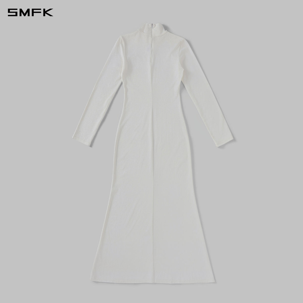 MYTH AEOLUS HIGH COLLAR EVENING DRESS/LENZING TENCEL+COTTON CLOUD WHITE