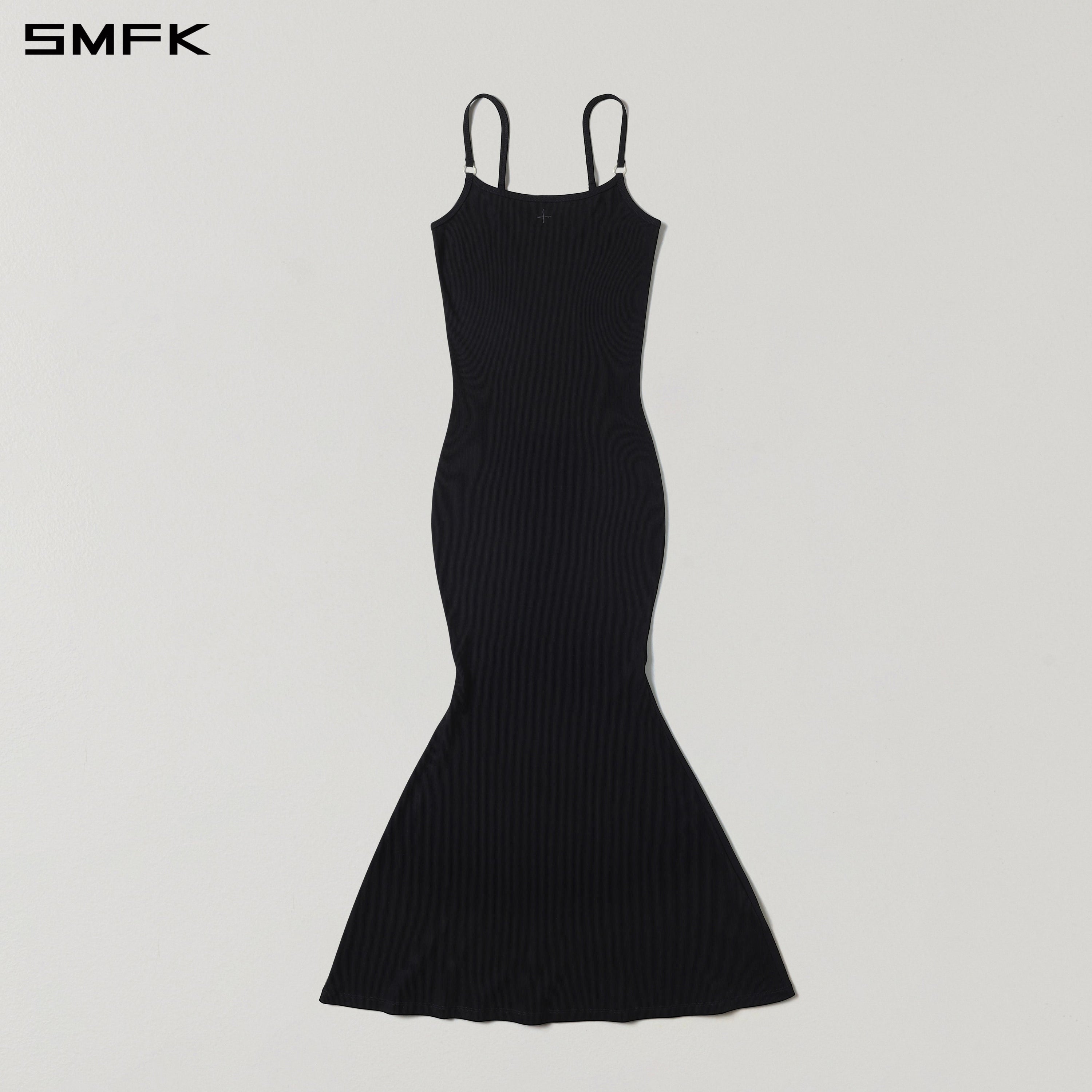 VINTAGE NOMADIC SILK CAMISOLE LONG DRESS/SILK+COTTON WILD BLACK