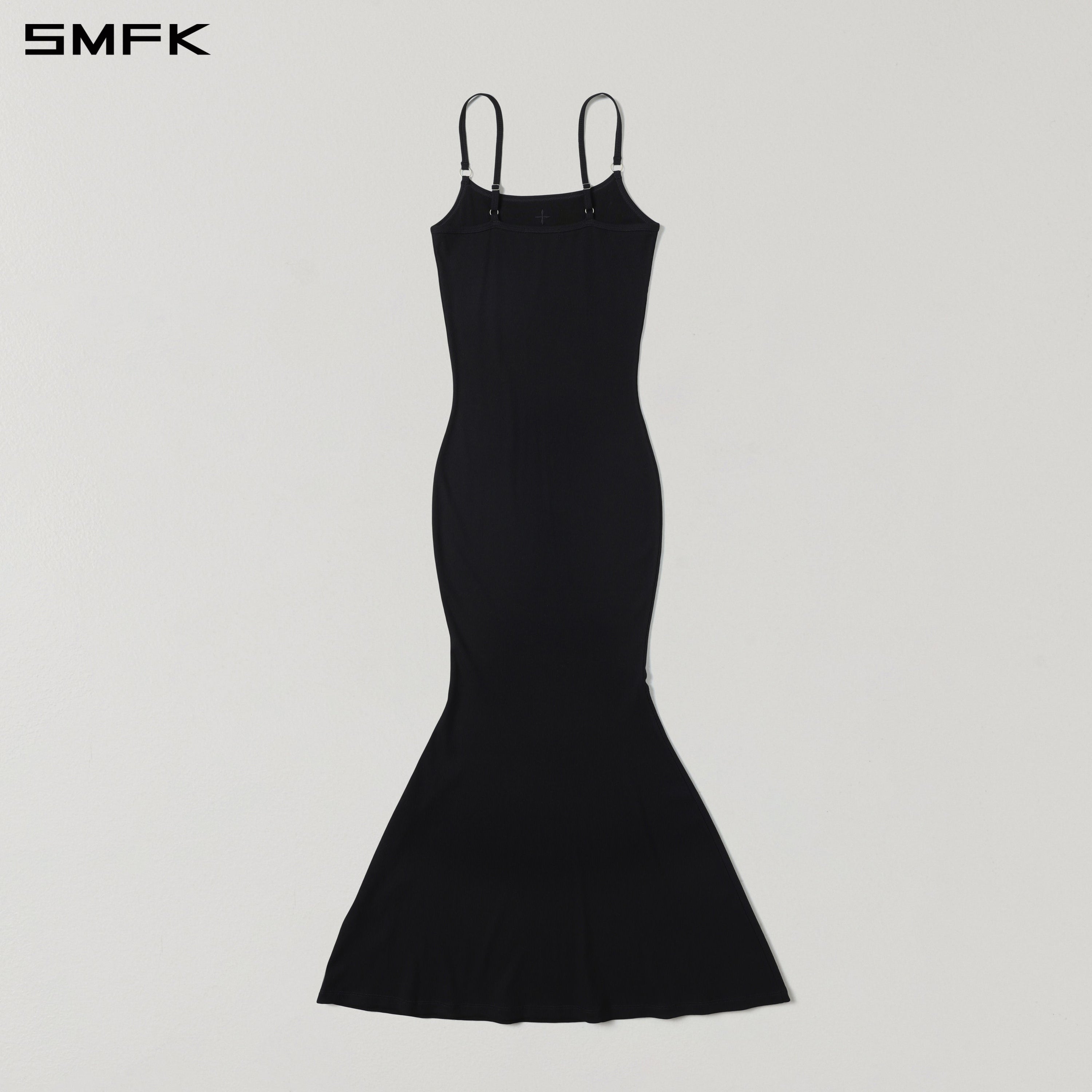 VINTAGE NOMADIC SILK CAMISOLE LONG DRESS/SILK+COTTON WILD BLACK