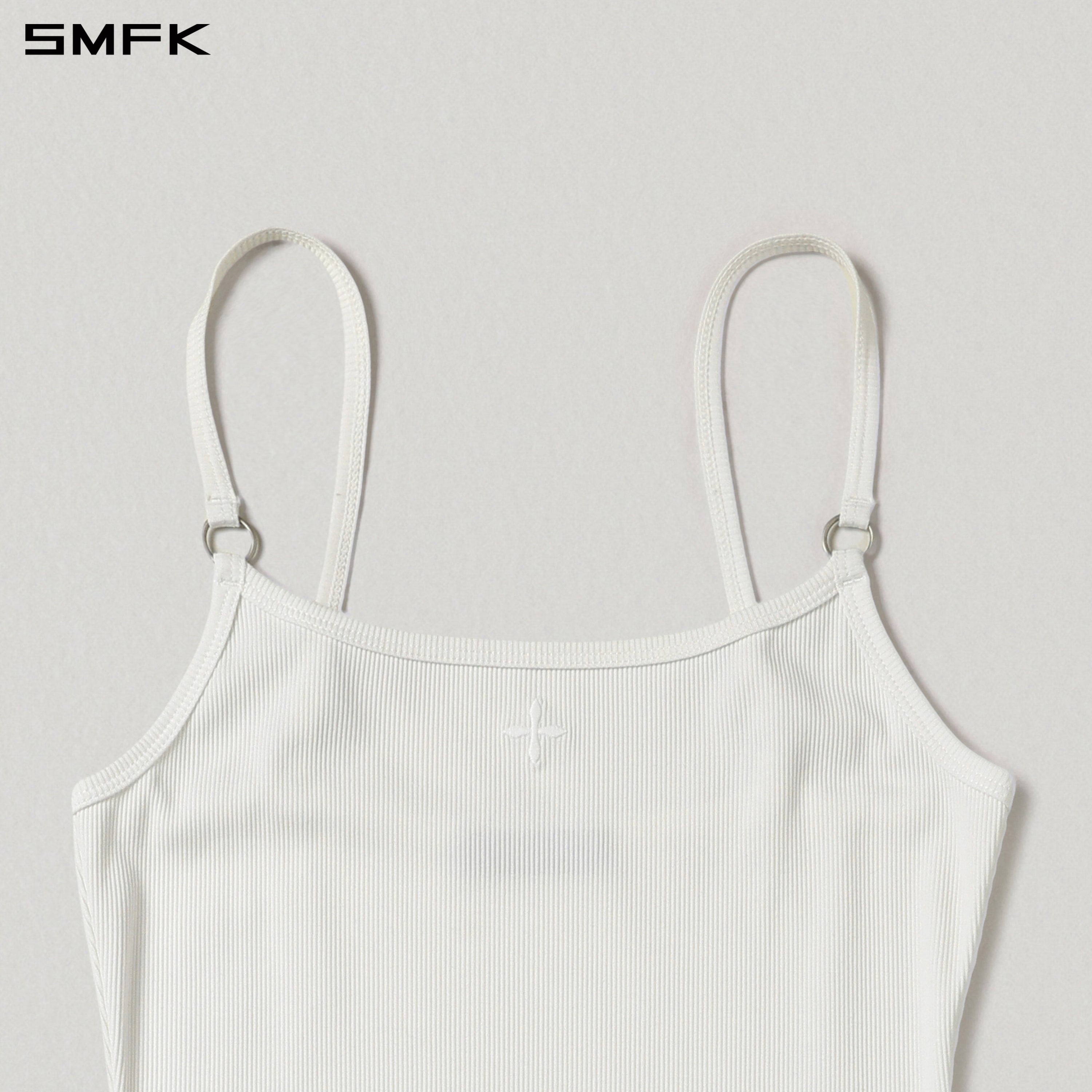 VINTAGE NOMADIC SILK CAMISOLE LONG DRESS/SILK+COTTON CLOUD WHITE