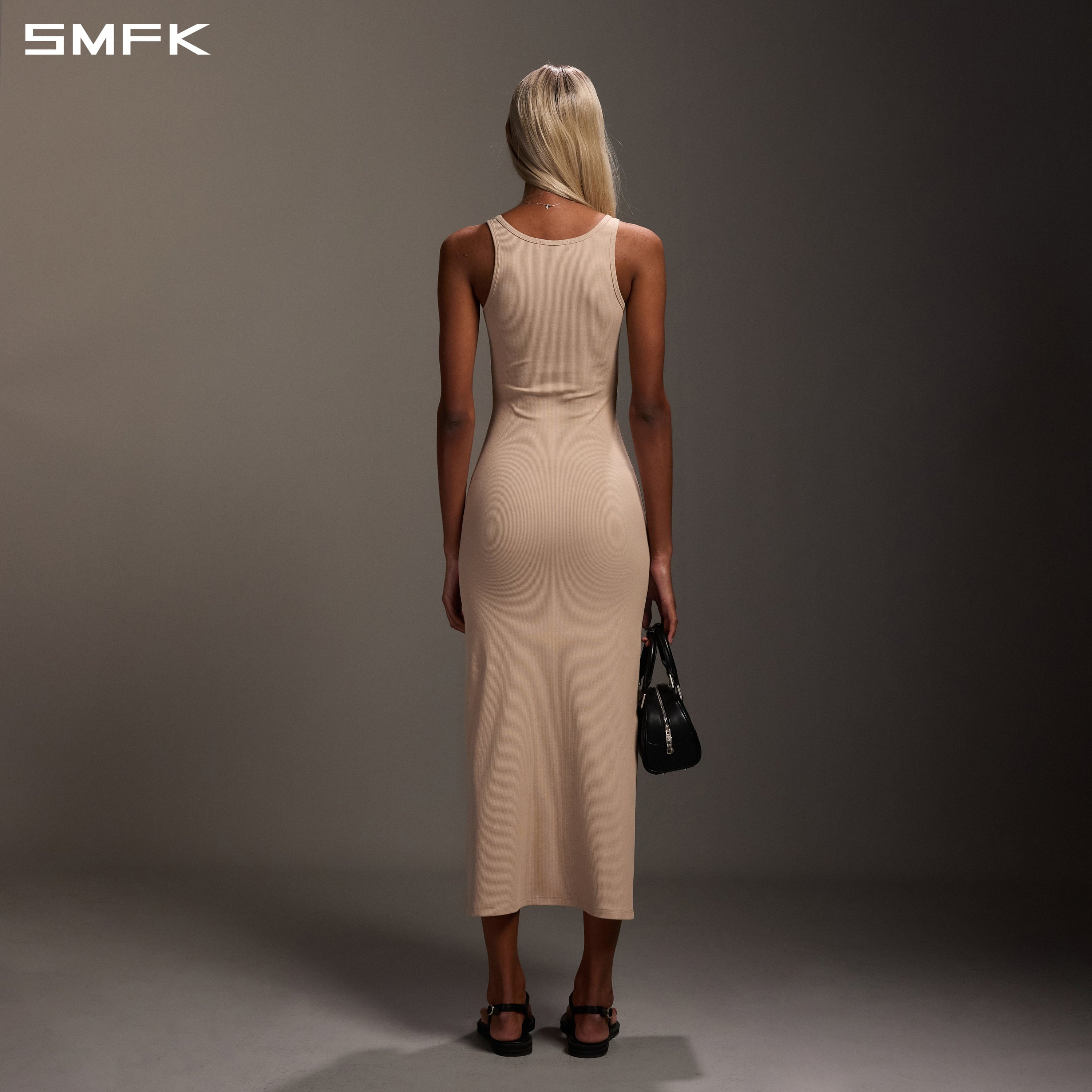 VINTAGE NOMADIC SILK TANK LONG DRESS/SILK+COTTON FRESH SKIN