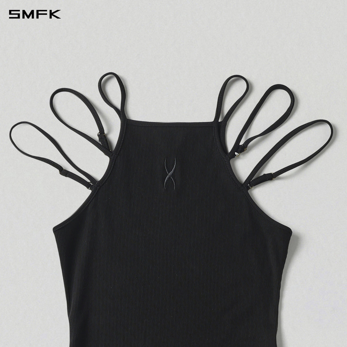 MYTH SIREN SLIM KNITED EVENING DRESS/SILK+COTTON WILD BLACK