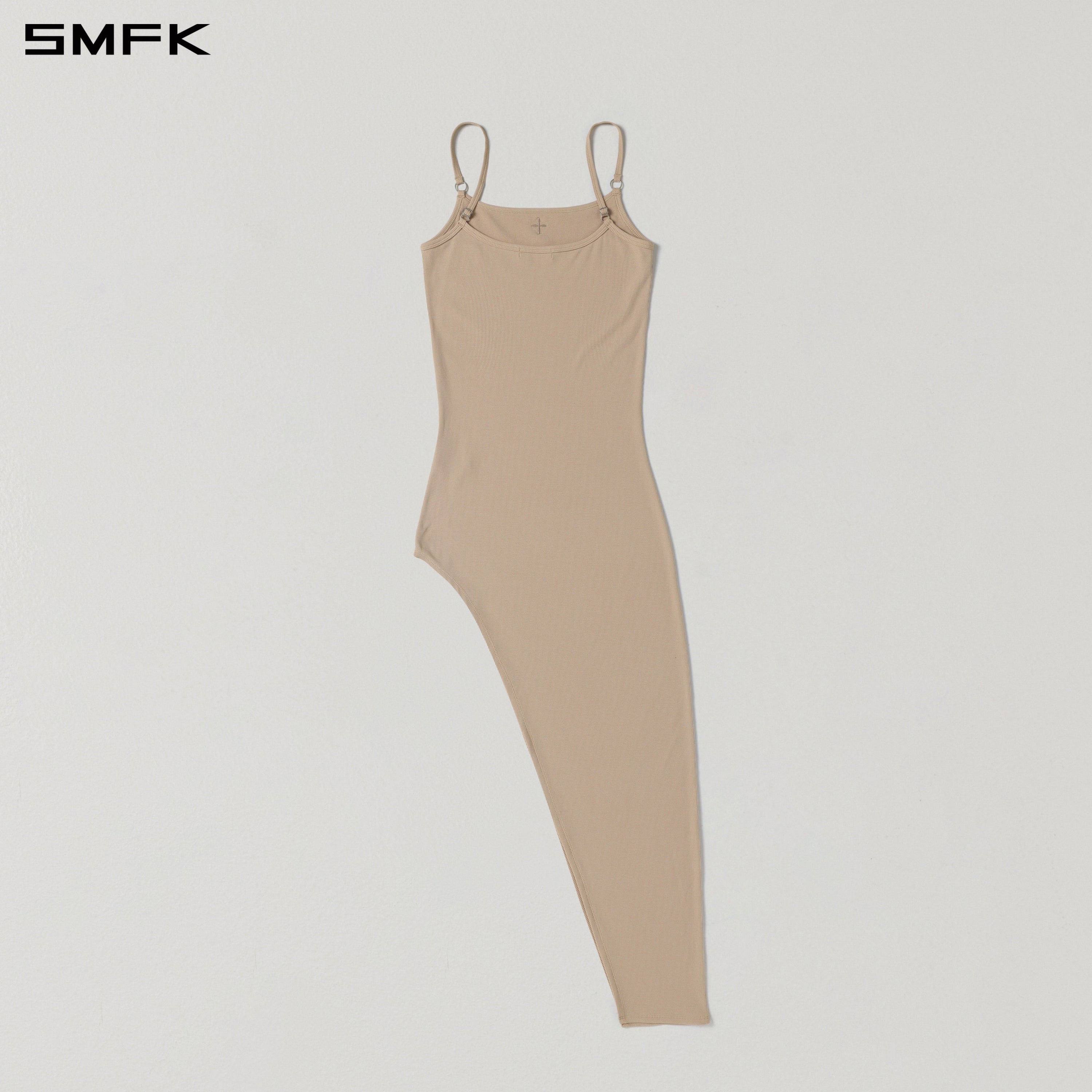 VINTAGE NOMADIC SILK ASYMMETRY CAMISOLE DRESS/SILK+COTTON FRESH SKIN