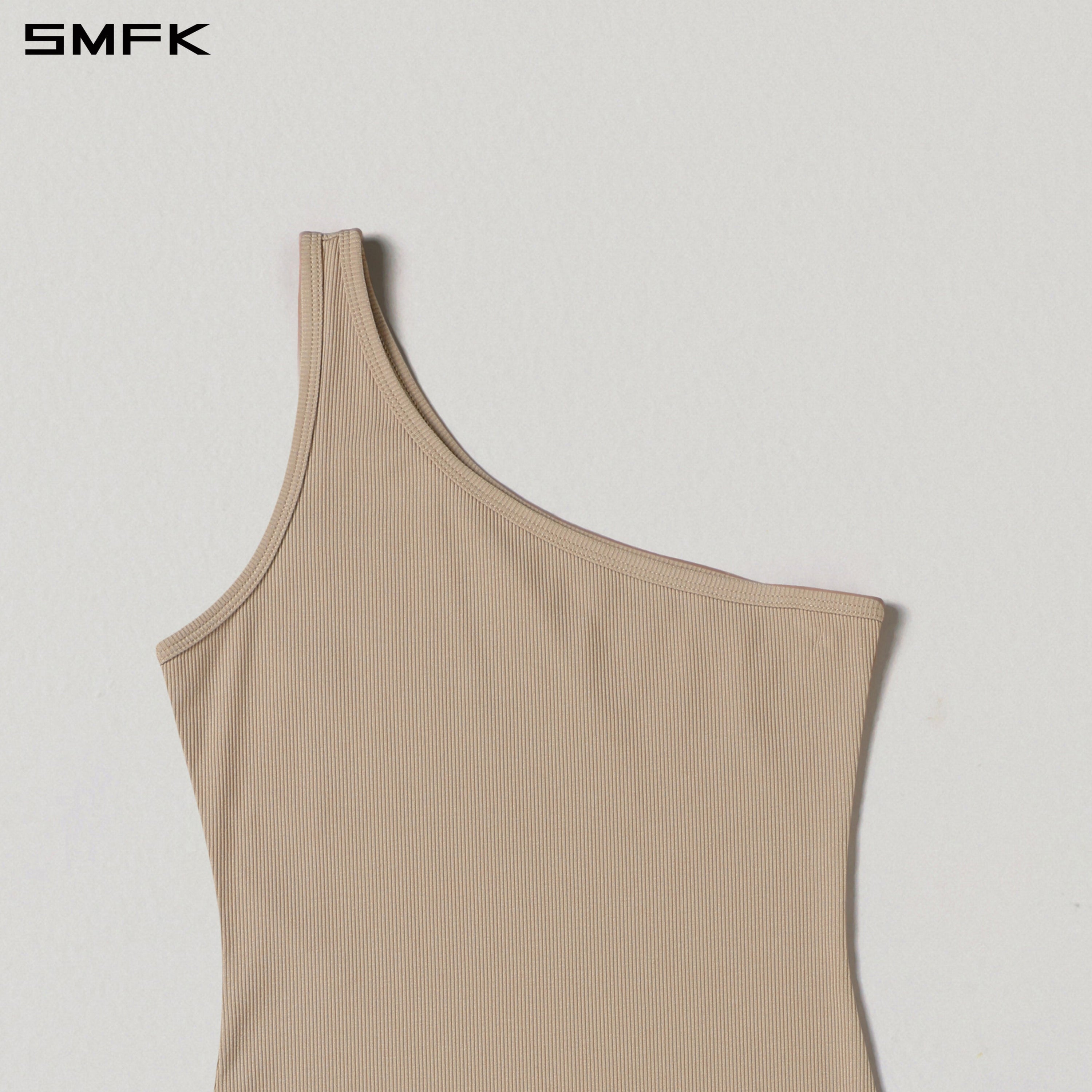 VINTAGE NOMADIC SILK ASYMMETRY TANK DRESS/SILK+COTTON FRESH SKIN
