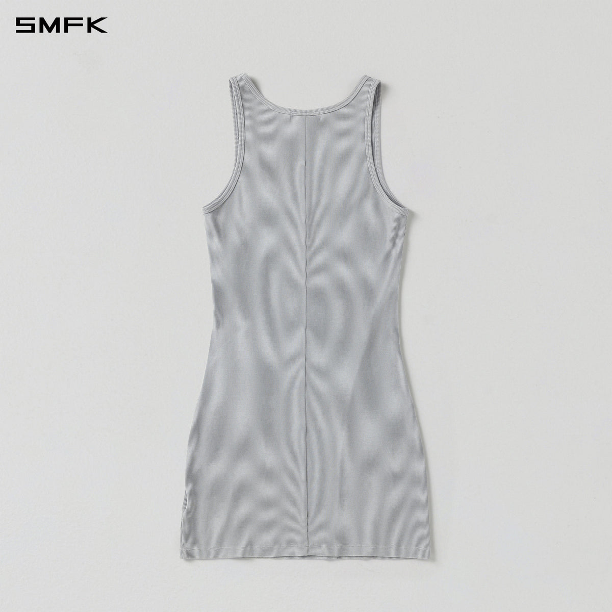 VINTAGE NOMADIC SILK TANK SHORT DRESS/SILK+COTTON GLACIER GREY