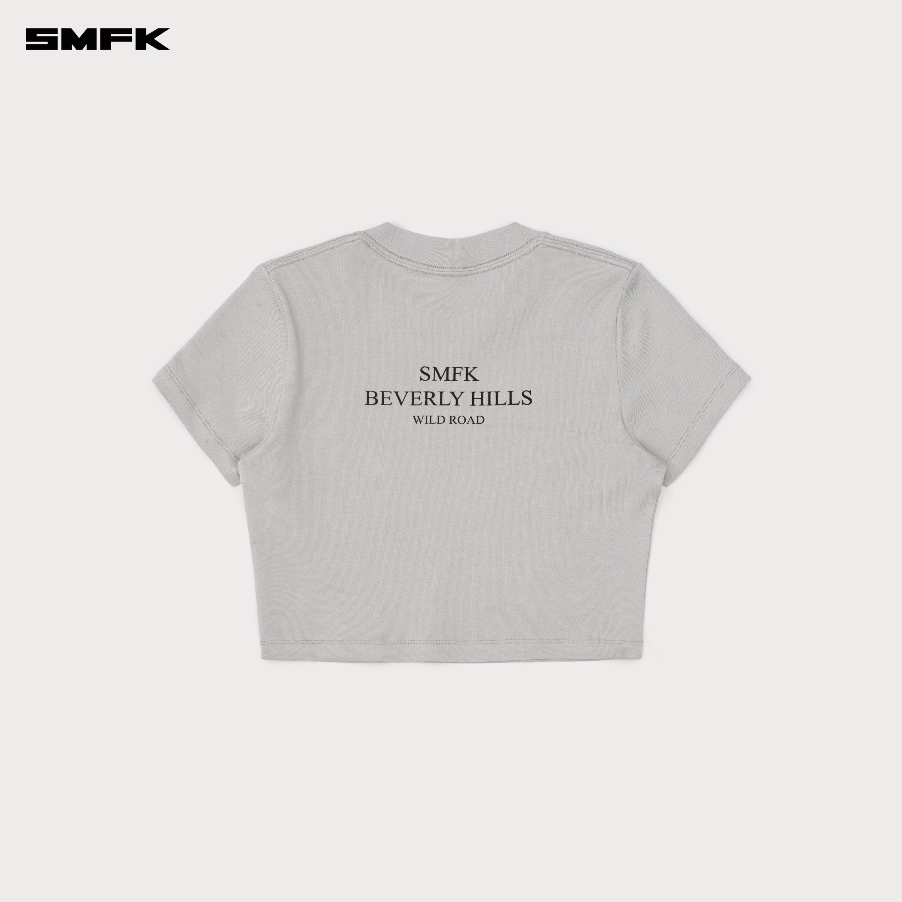 Compass Beverly Movie Subtitles Crop Tee Dust Grey