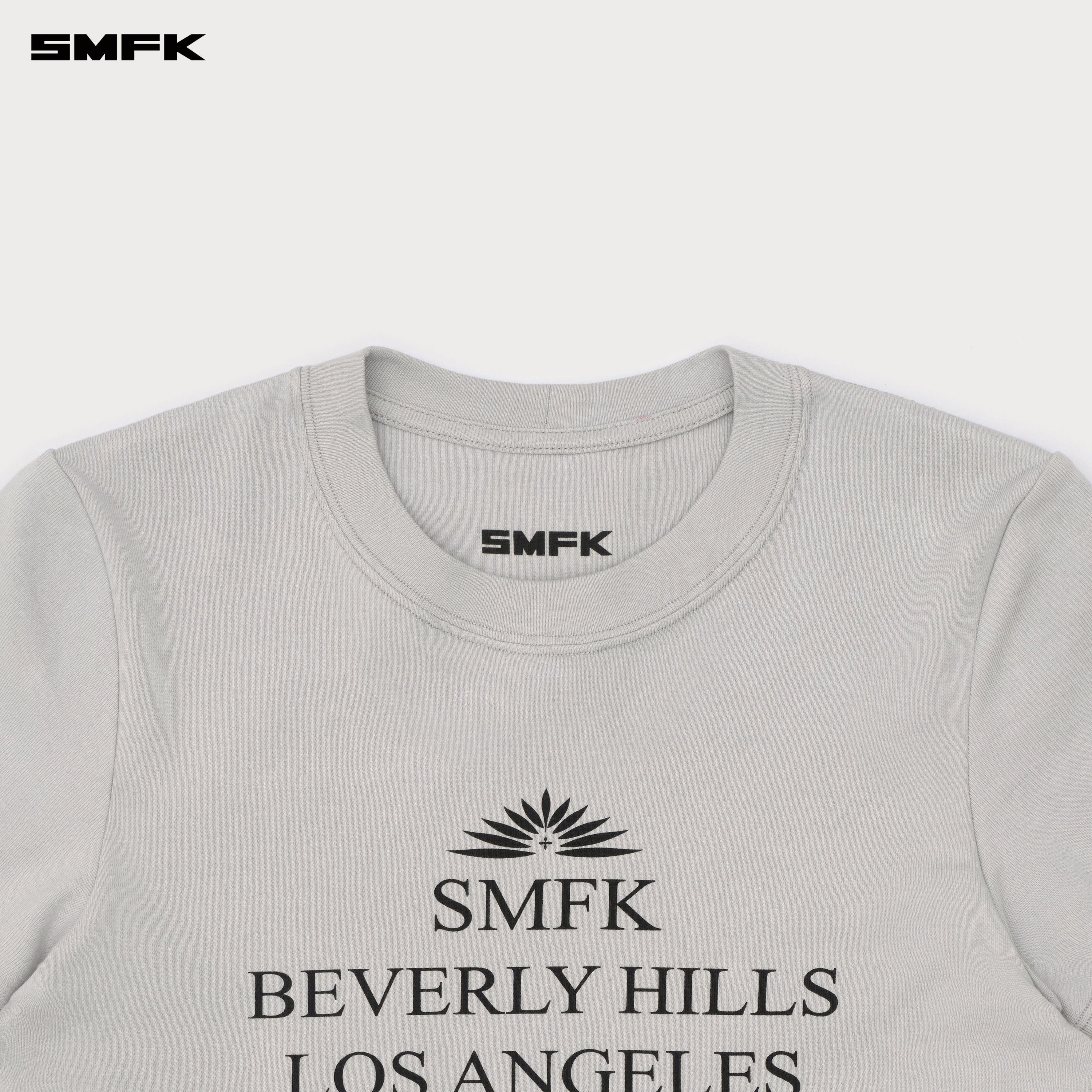 Compass Beverly Movie Subtitles Crop Tee Dust Grey