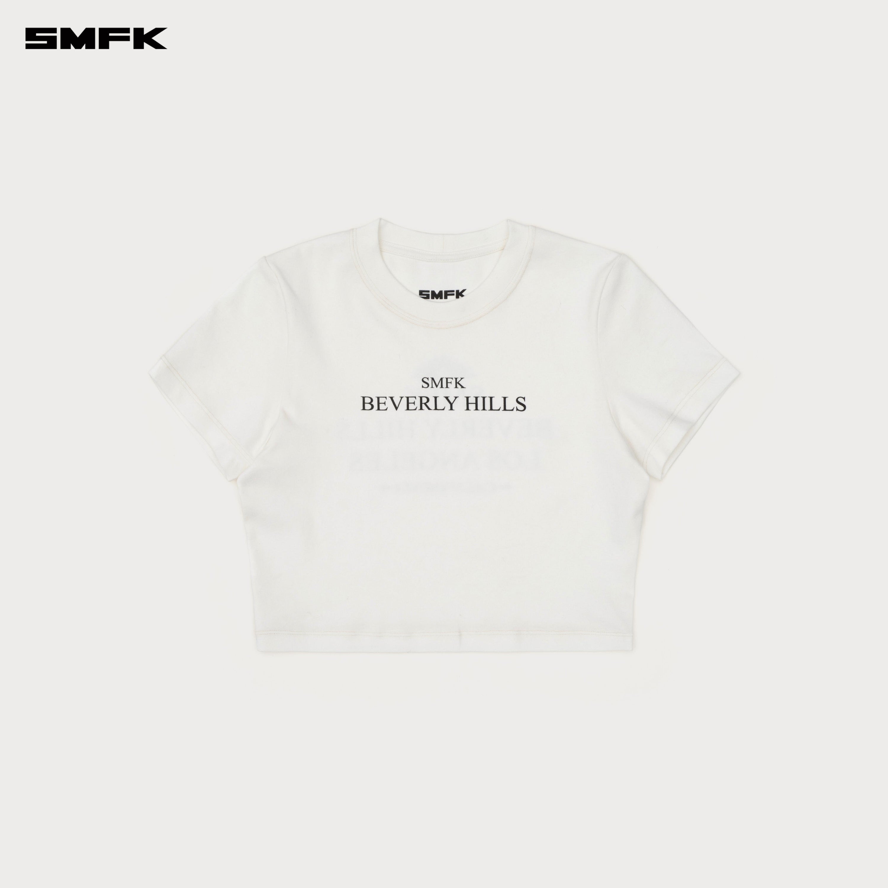Compass Beverly Movie Subtitles Crop Tee Snowy Mountain White