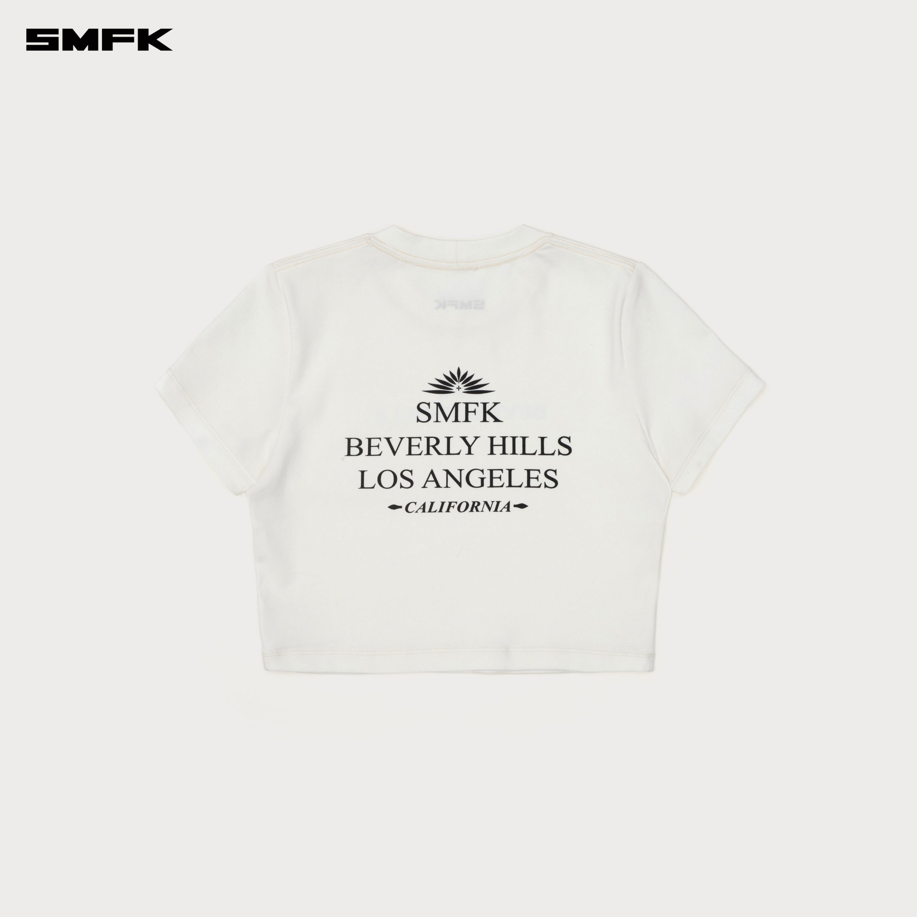 Compass Beverly Movie Subtitles Crop Tee Snowy Mountain White