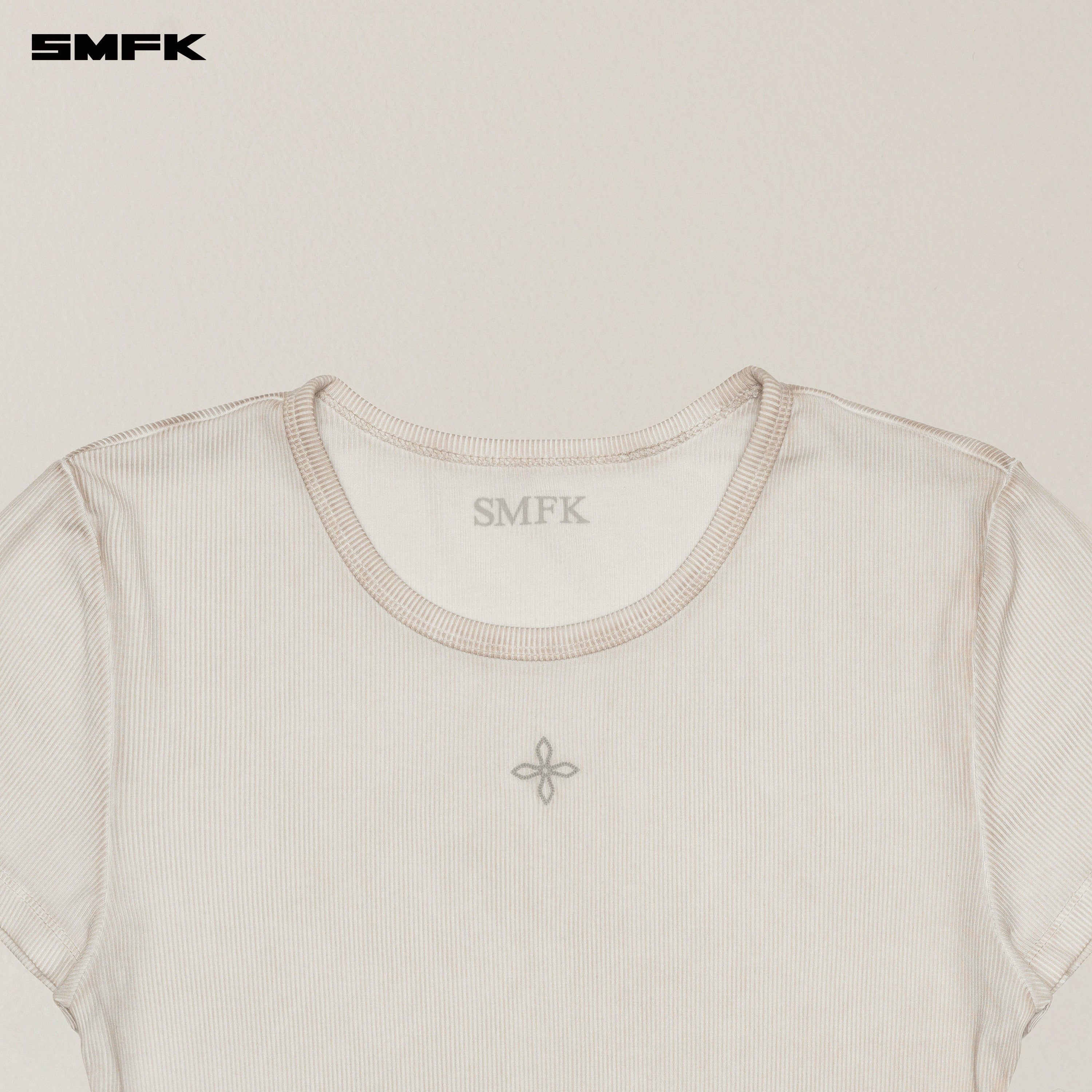 VINTAGE STORM FADE DYE SILK SPORTS Tee WHITE MIST
