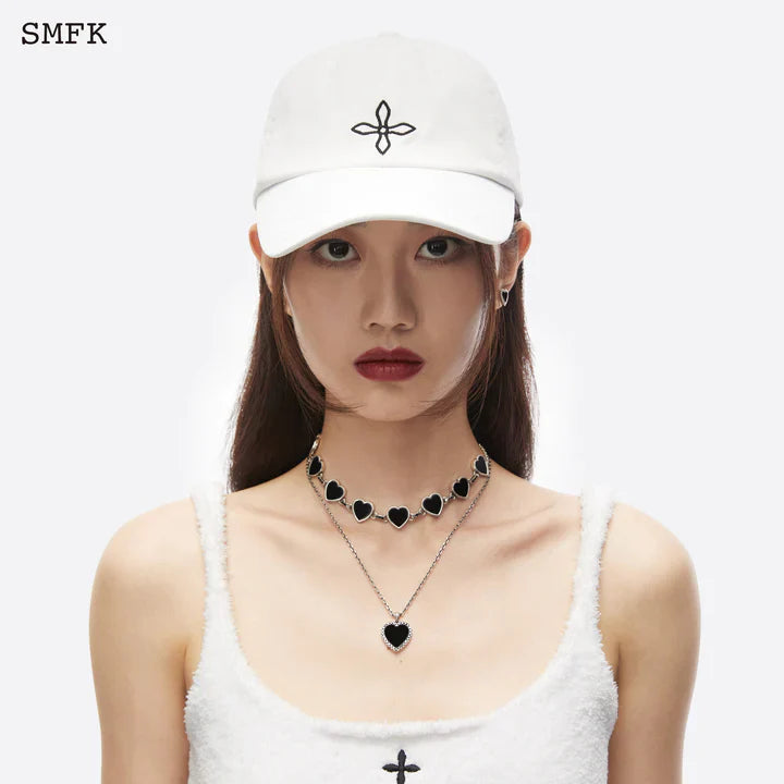 SMFK COMPASS BLACK NIGHT FLOWER VINTAGE BASEBALL CAP SKY WHITE H0004W