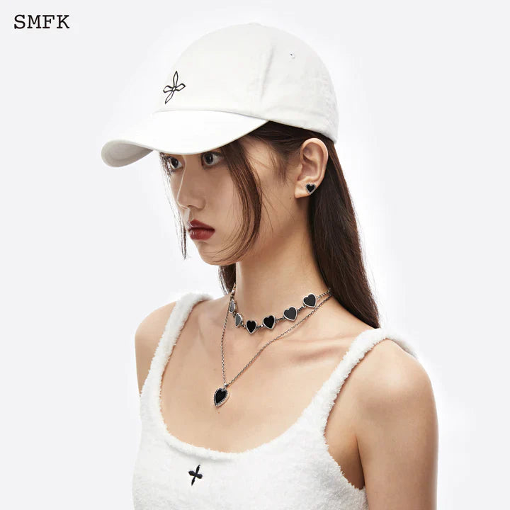 SMFK COMPASS BLACK NIGHT FLOWER VINTAGE BASEBALL CAP SKY WHITE H0004W
