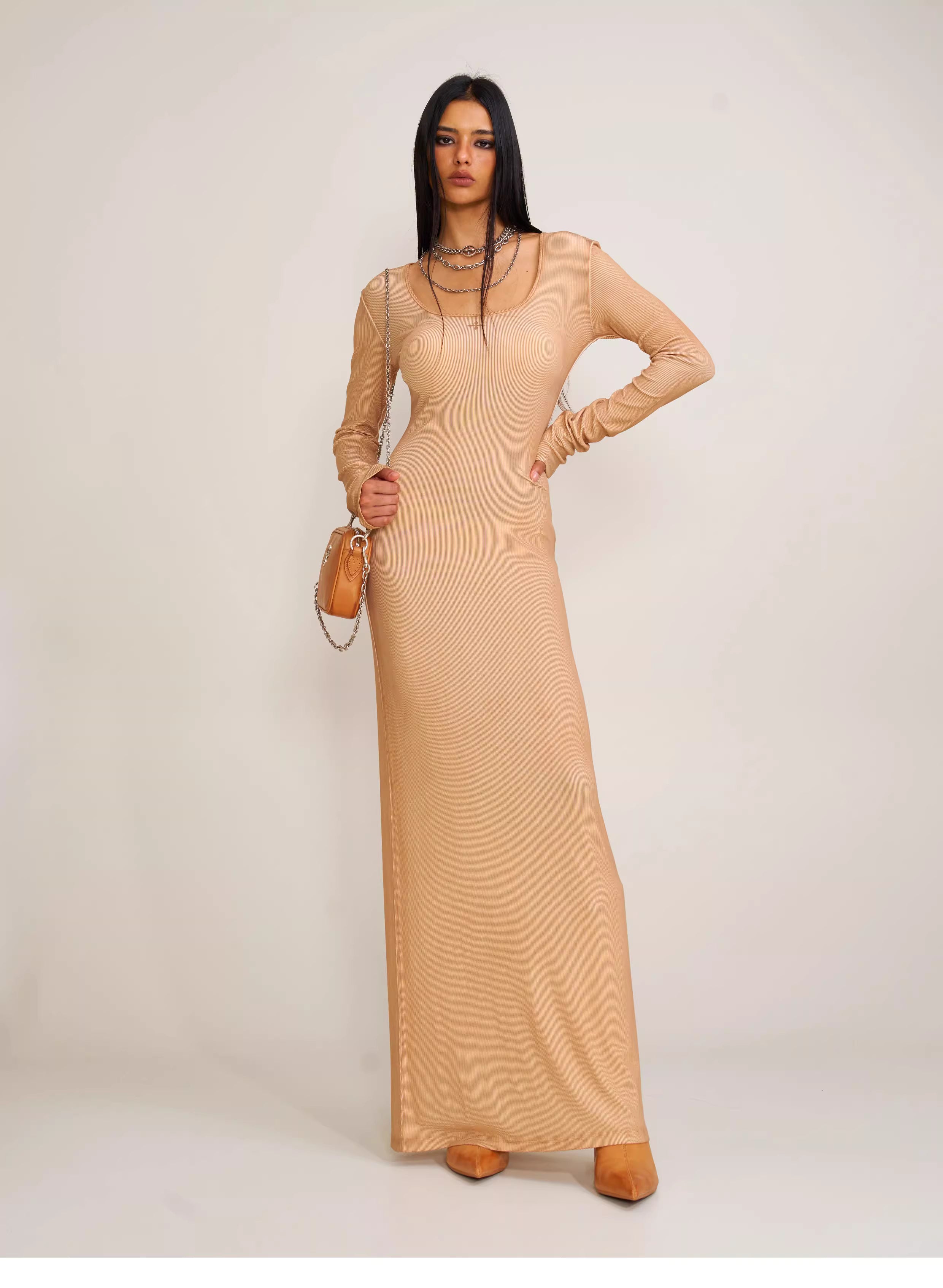 VINTAGE HURRICANE SILK FADE BODY DRESS FADING DESERT