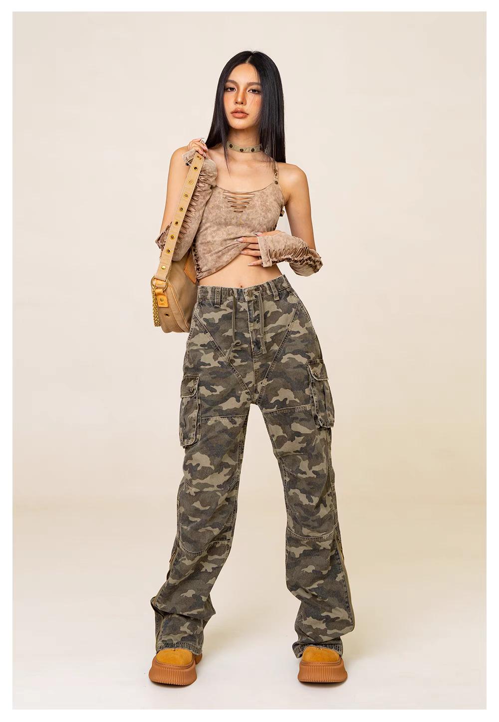 Mermaid camouflage overalls SWEATPANTS