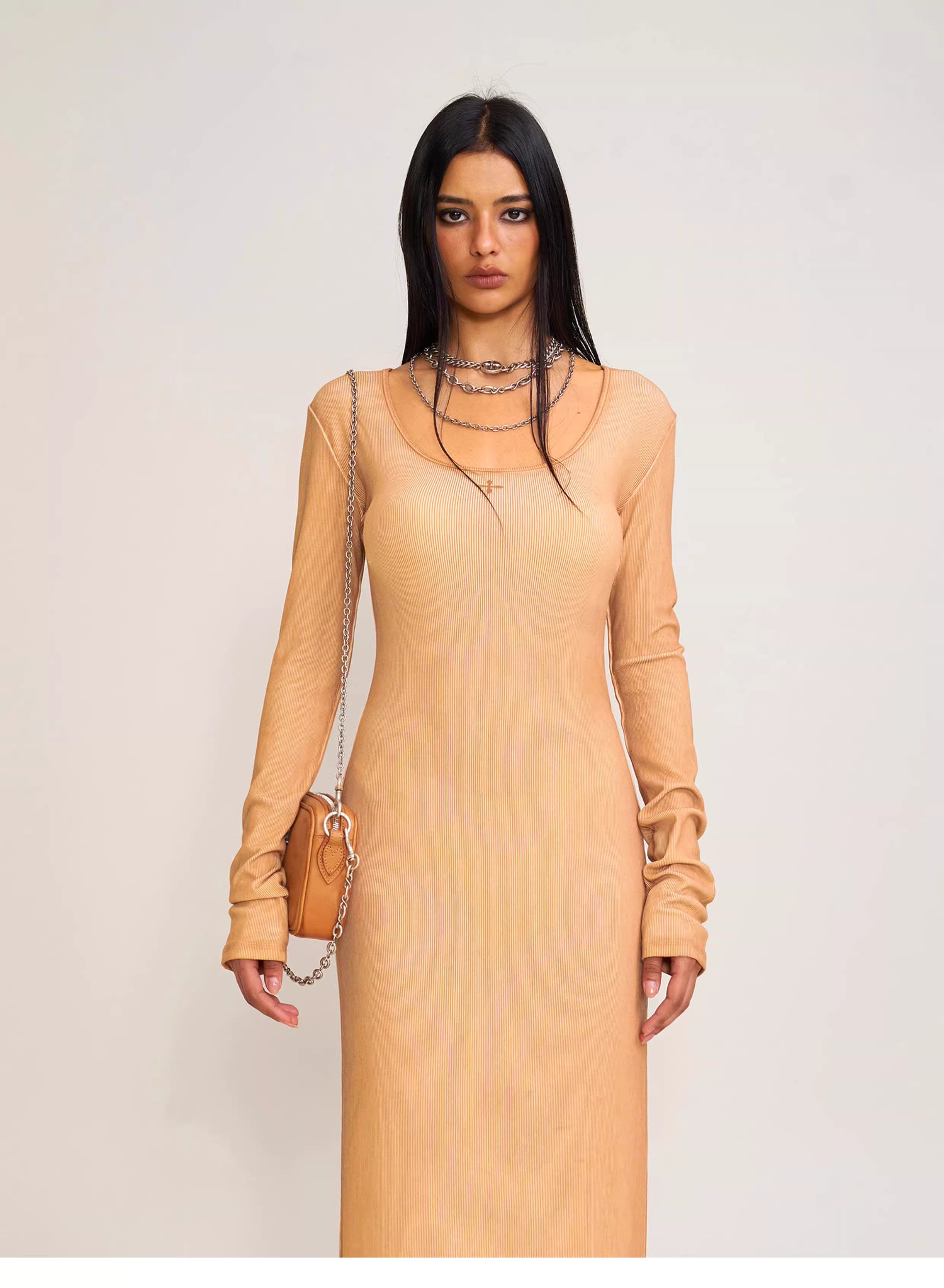 VINTAGE HURRICANE SILK FADE BODY DRESS FADING DESERT