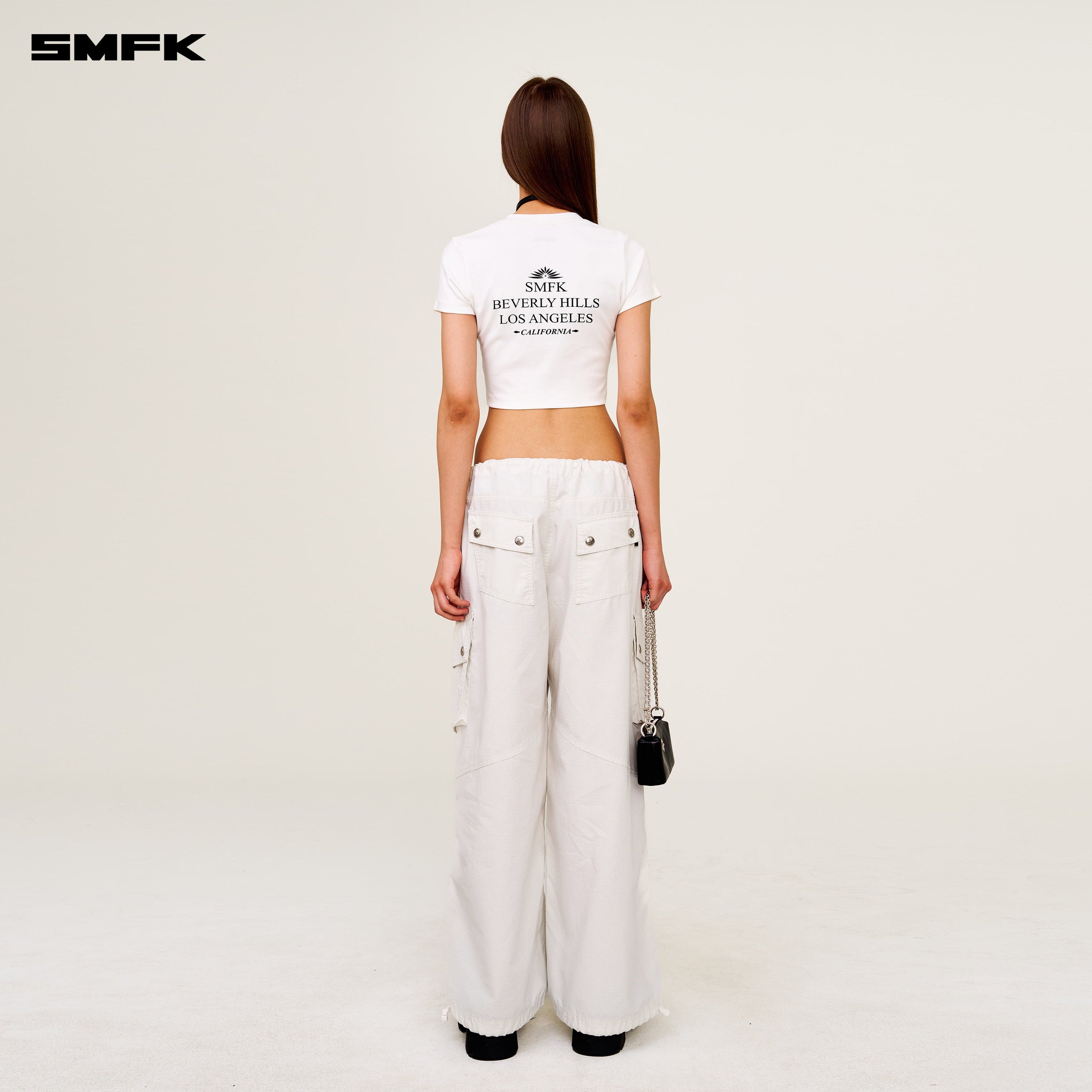 Future Mirage Classic Parachute Pants Snowy Mountain White