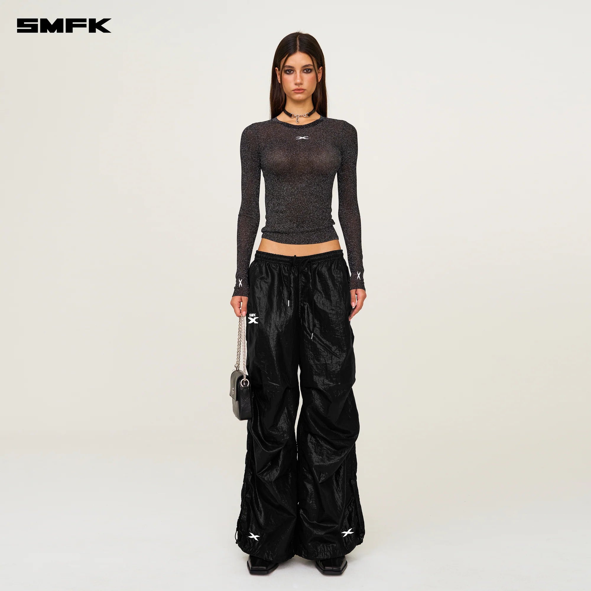 FUTURE MIRAGE TAR PHANTOM WIDE-LEG SWEATPANTS BLACK
