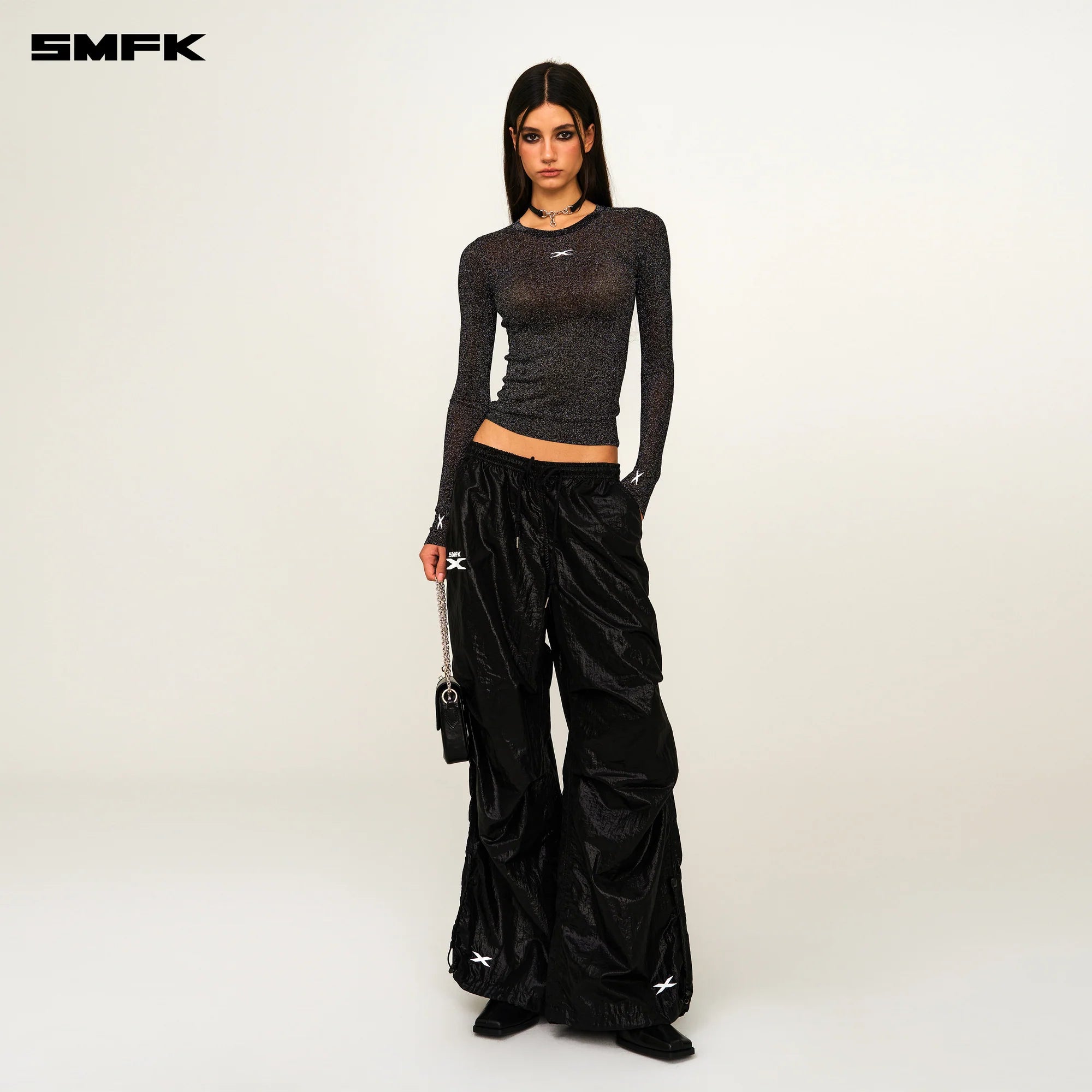 FUTURE MIRAGE TAR PHANTOM WIDE-LEG SWEATPANTS BLACK