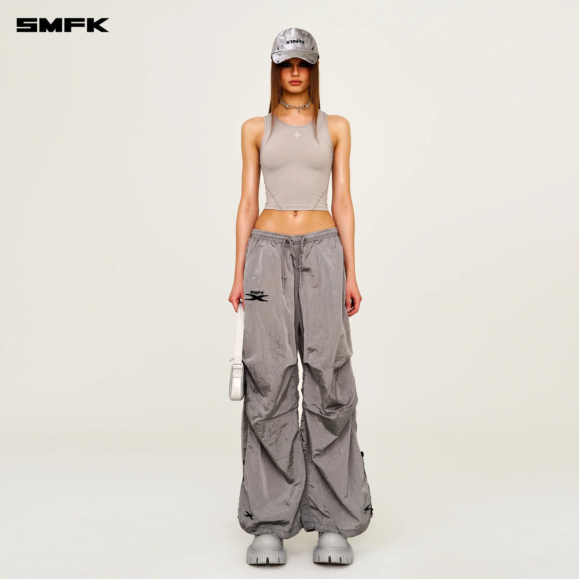 FUTURE MIRAGE STAR PHANTOM WIDE-LEG SWEATPANTS GRAY