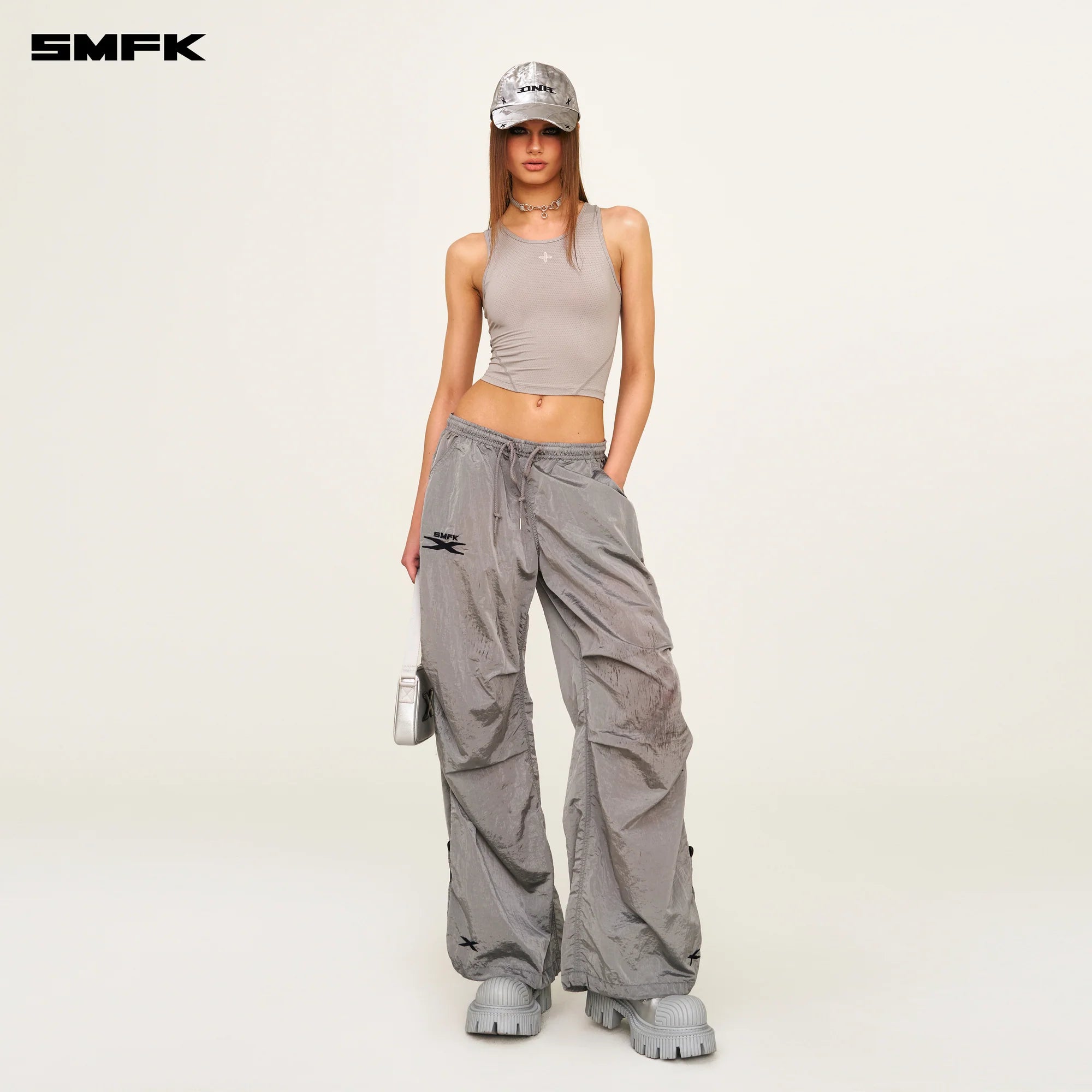 FUTURE MIRAGE STAR PHANTOM WIDE-LEG SWEATPANTS GRAY