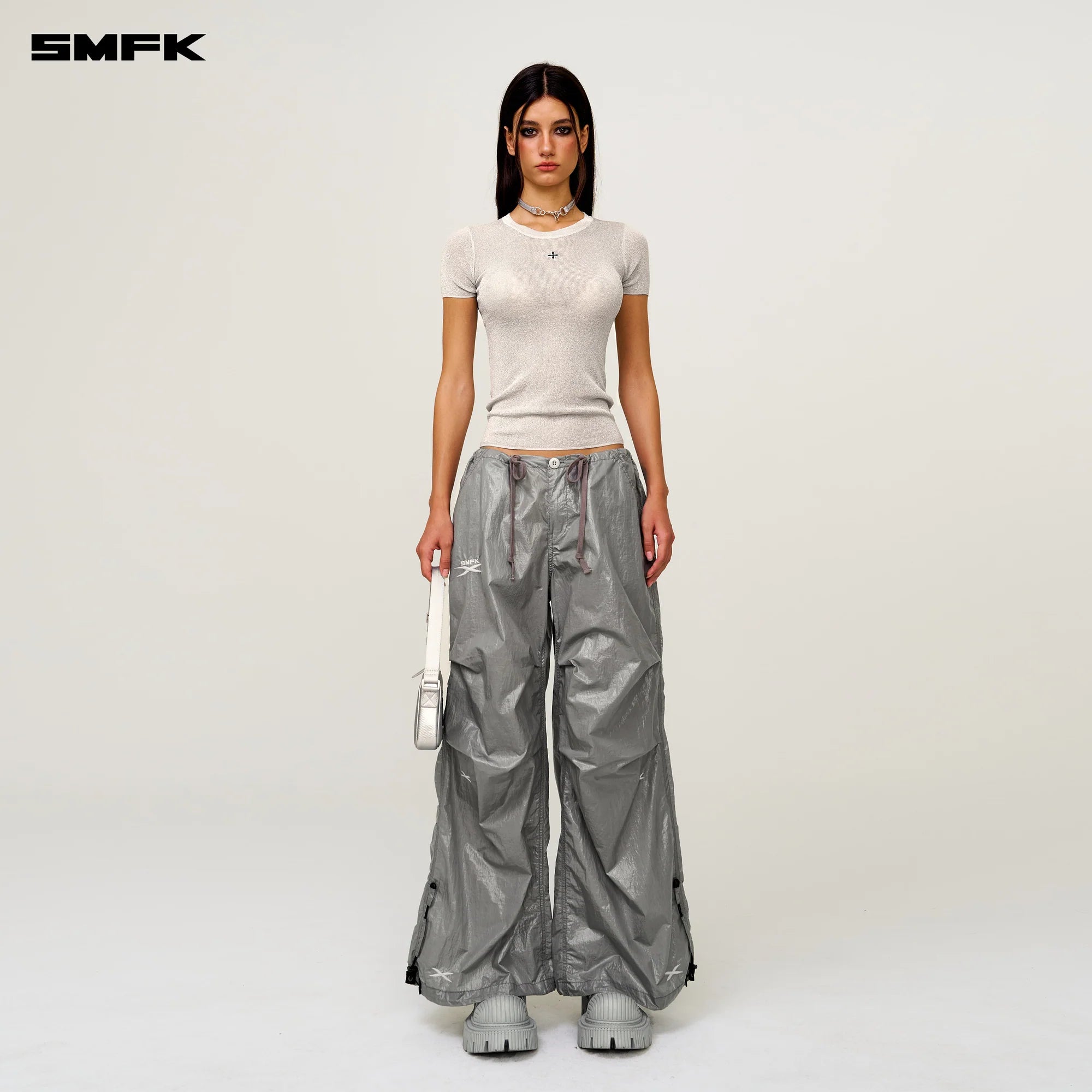 FUTURE MIRAGE TECH WIDE-LEG OVERALLS PANTS