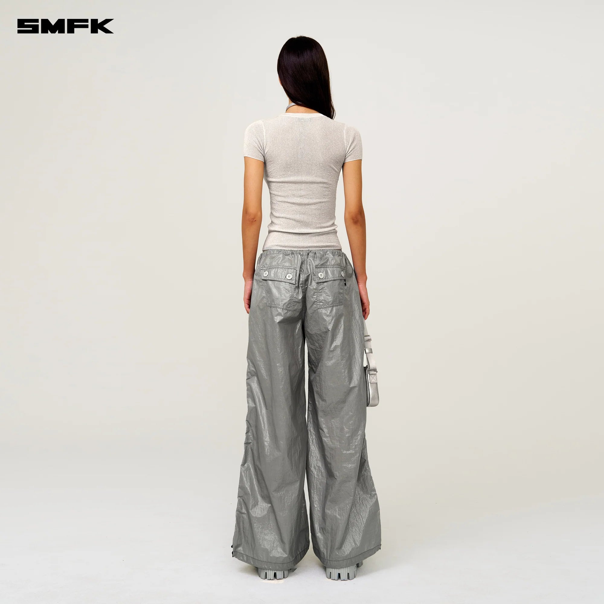 FUTURE MIRAGE TECH WIDE-LEG OVERALLS PANTS