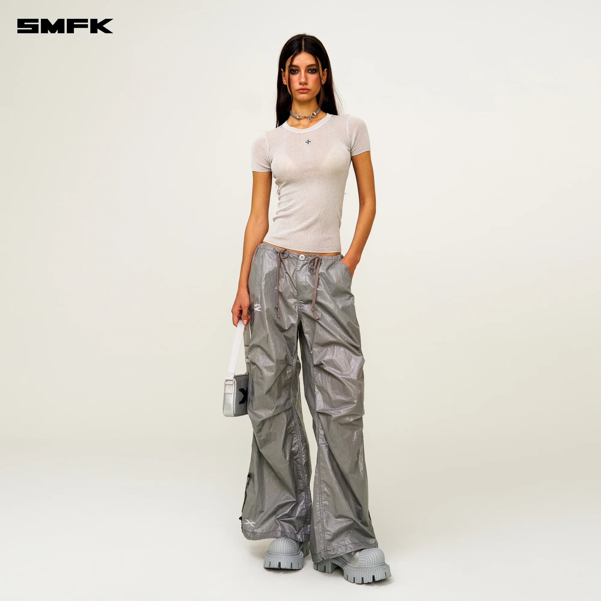 FUTURE MIRAGE TECH WIDE-LEG OVERALLS PANTS