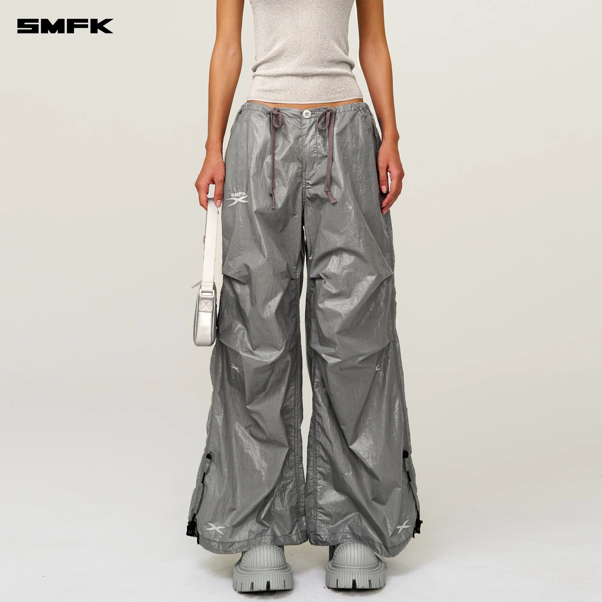 FUTURE MIRAGE TECH WIDE-LEG OVERALLS PANTS