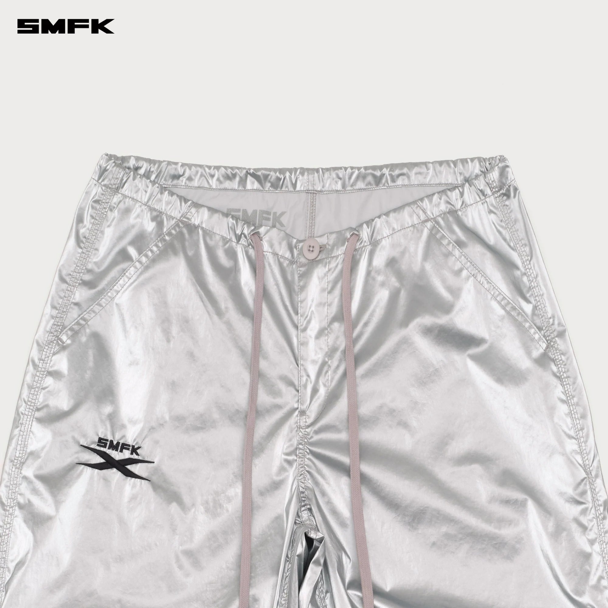 FUTURE MIRAGE INTERSTELLAR TECH WIDE LEG PANTS SILVER