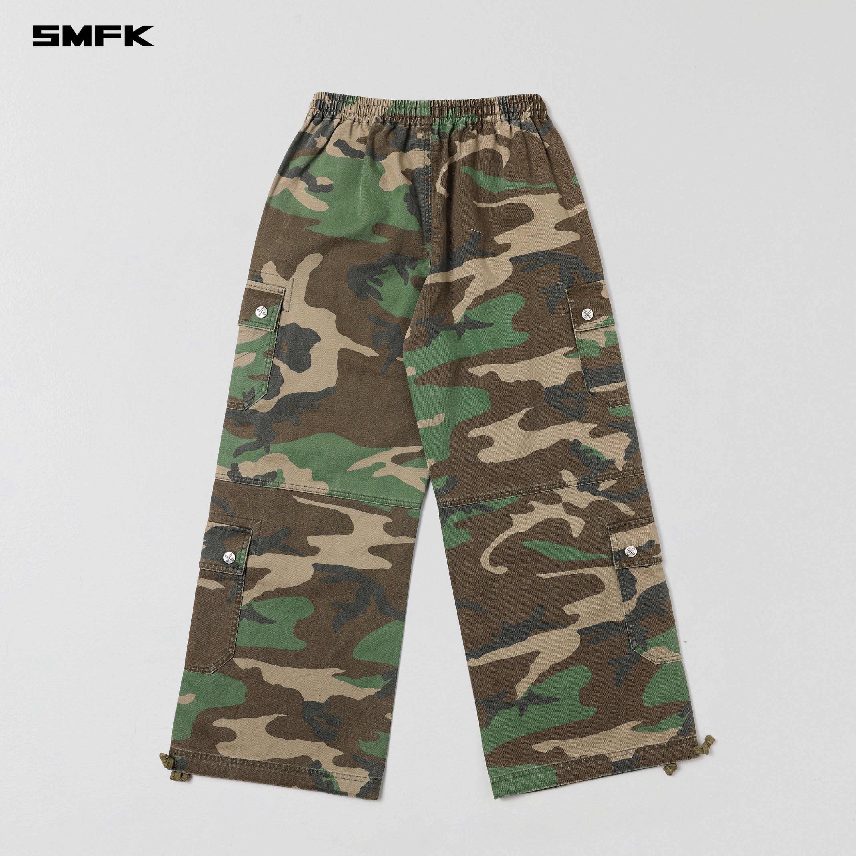 COMPASS MODE RISE-UP STR SPORTS PANTS/COTTON ARMY GREEN CAMOUFLAGE