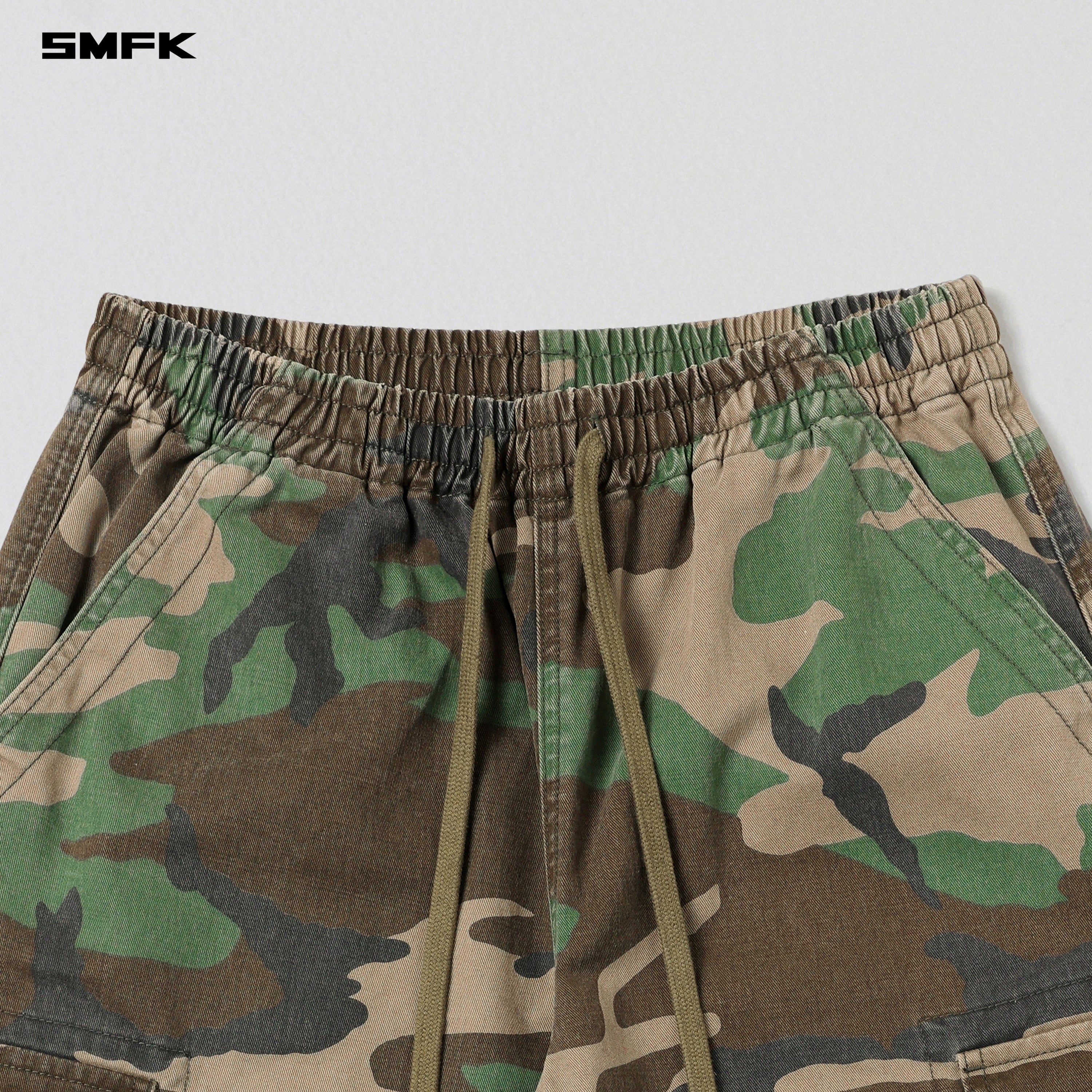 COMPASS MODE RISE-UP STR SPORTS PANTS/COTTON ARMY GREEN CAMOUFLAGE