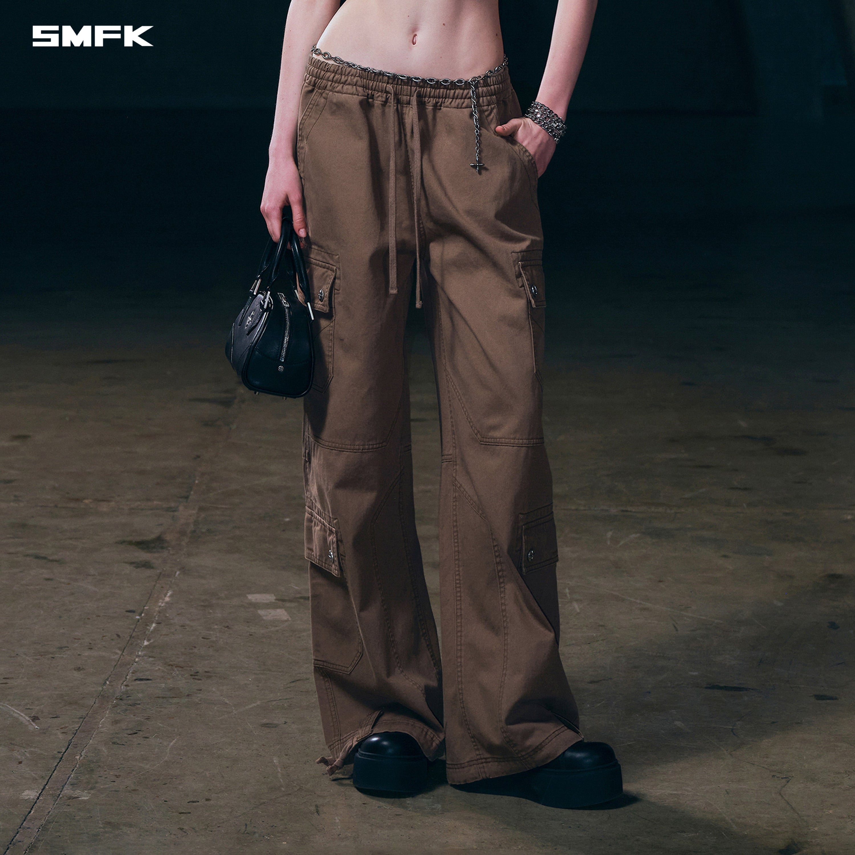 COMPASS MODE RISE-UP STR SPORTS PANTS/COTTON SHADOW BROWN