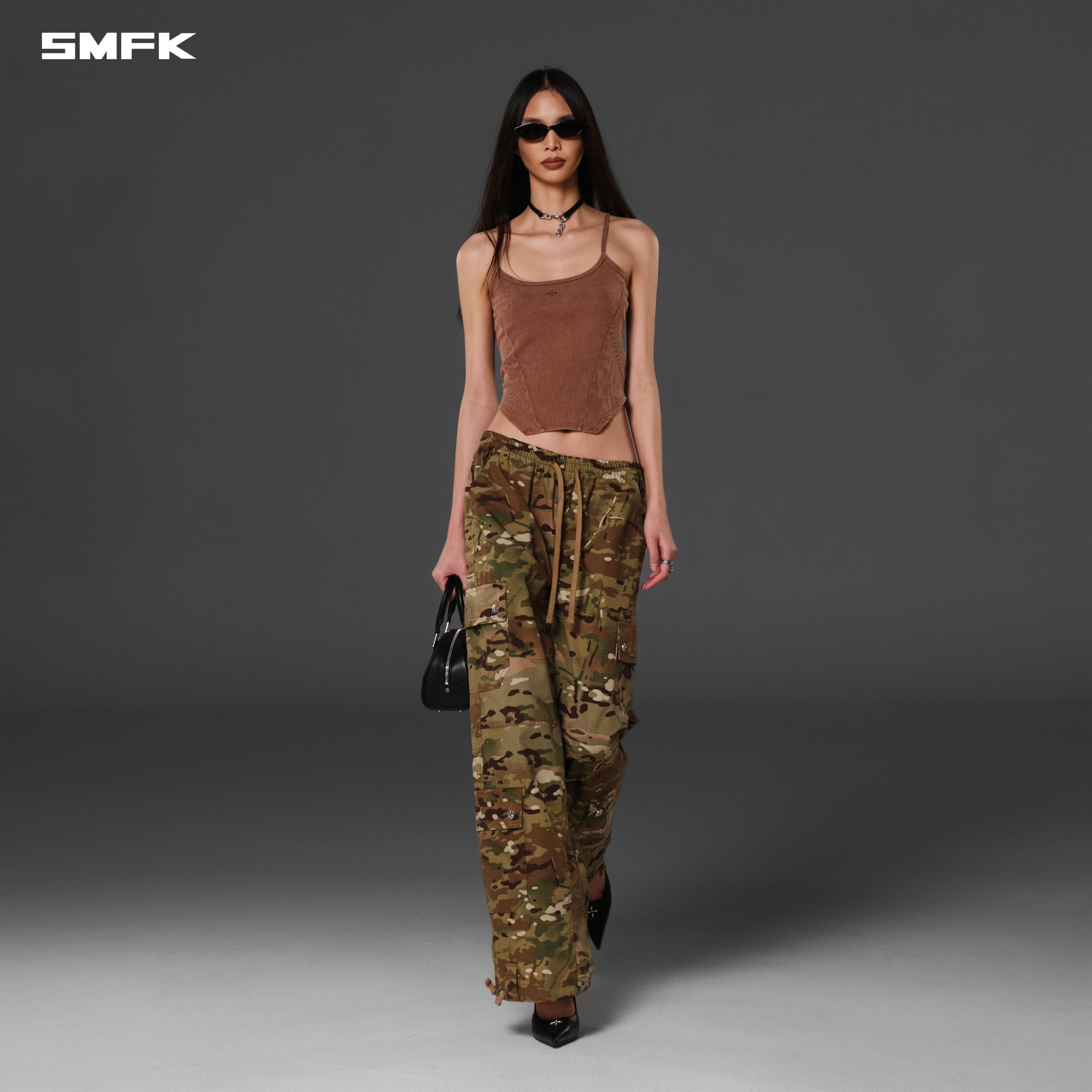 COMPASS MODE RISE-UP STR SPORTS PANTS/MIX OD MULTI CAMO