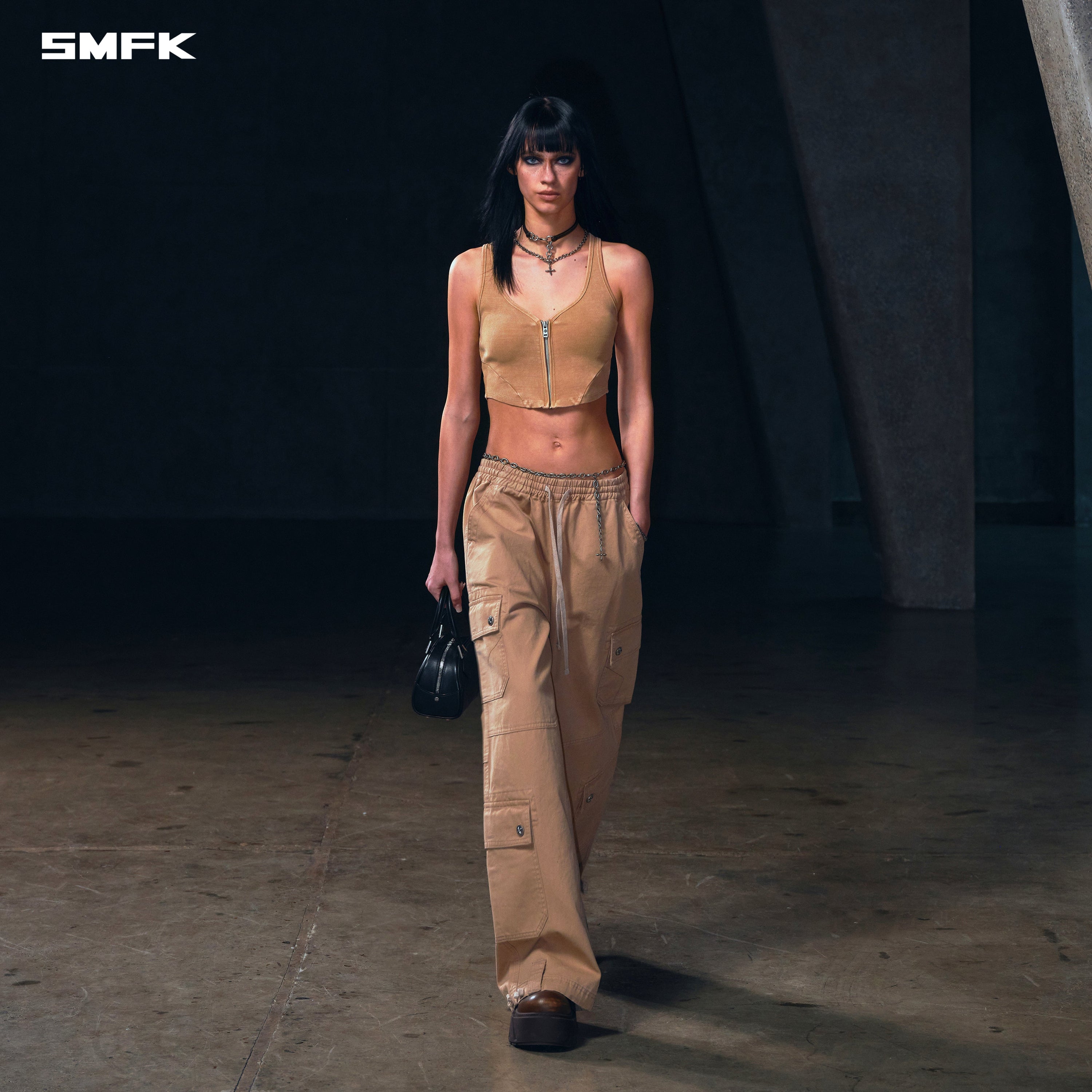 COMPASS MODE RISE-UP STR SPORTS PANTS/COTTON SAND