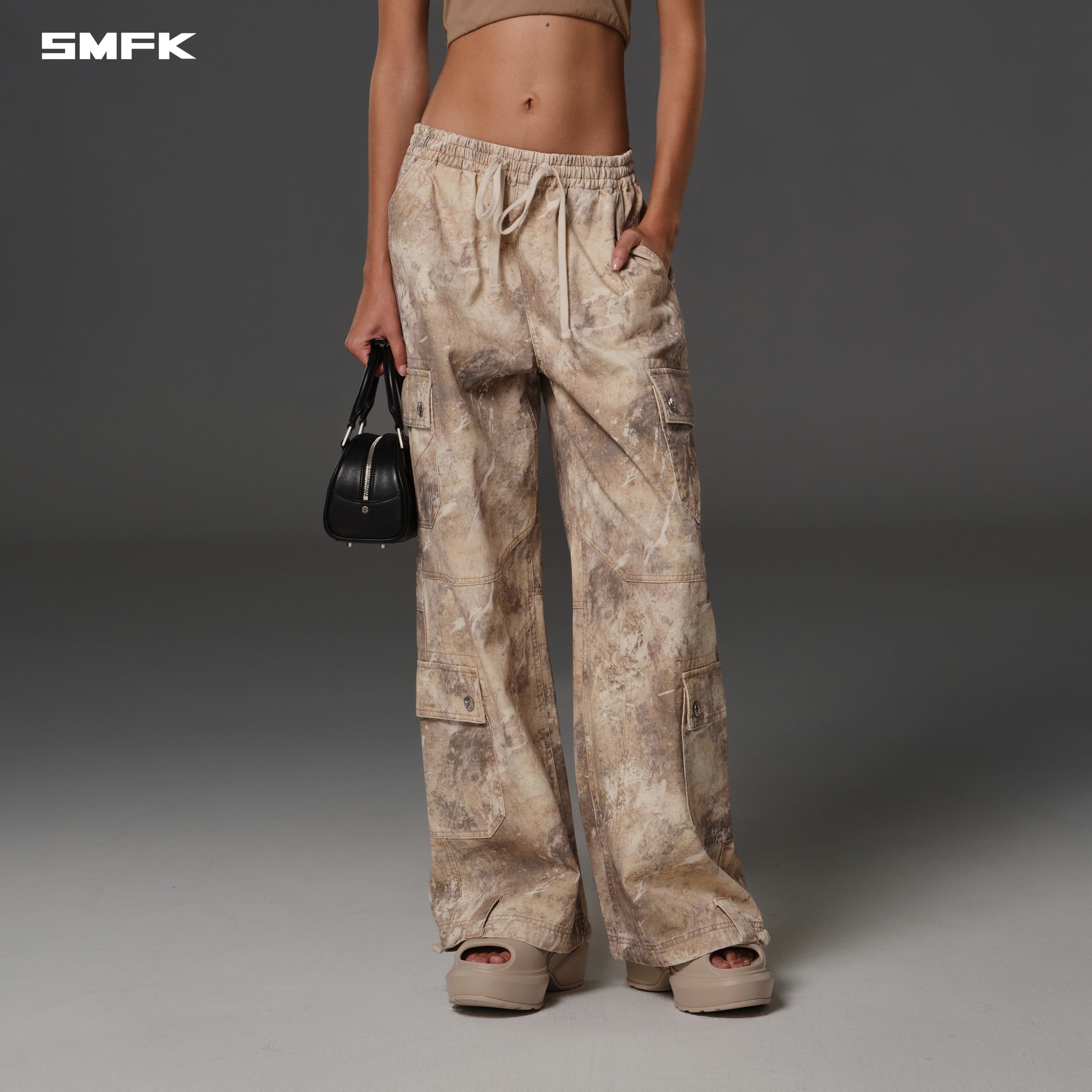 COMPASS MODE RISE-UP STR SPORTS PANTS/COTTON WHITE STORM CAMOUFLAGE