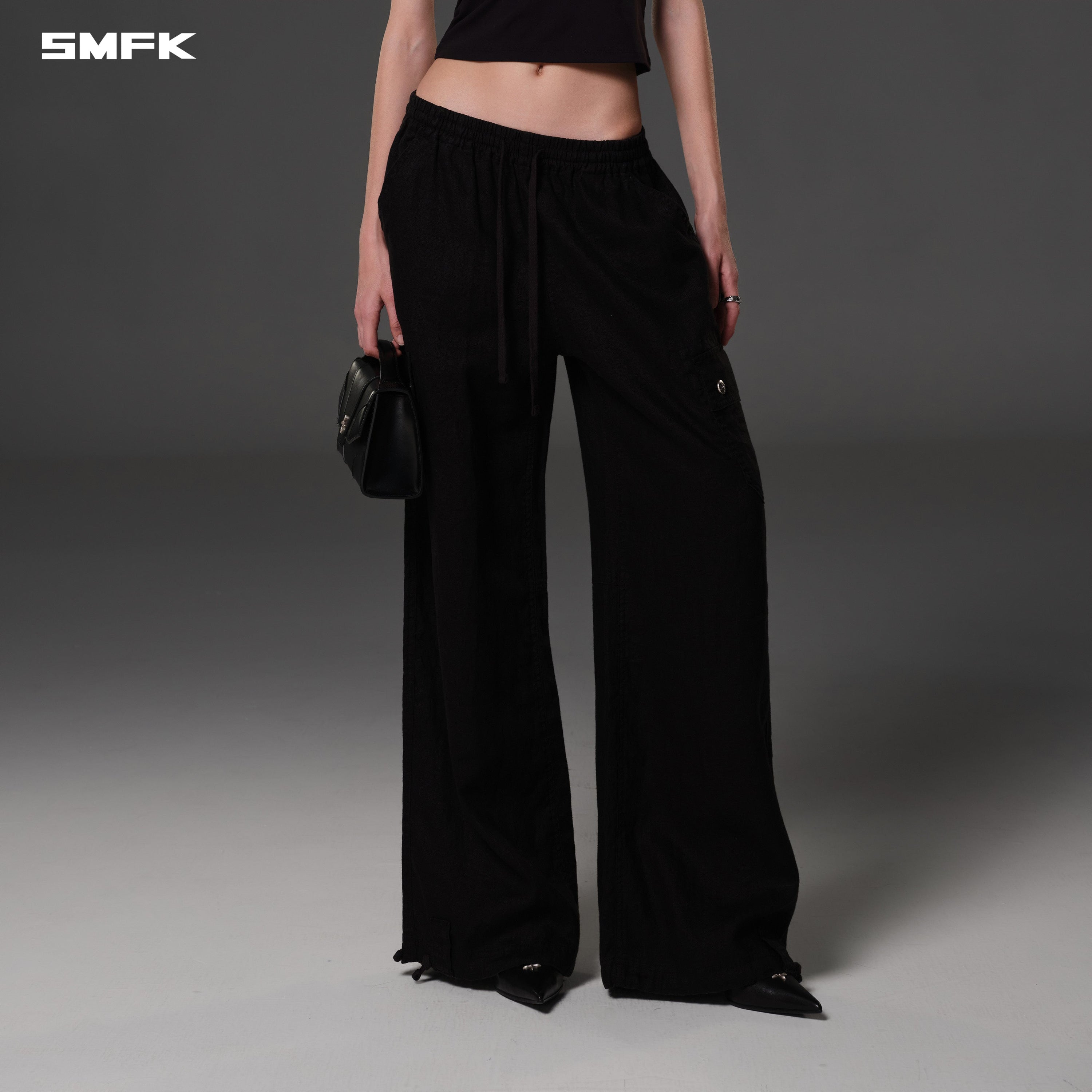 COMPASS ROVE STR SPORTS PANTS/LINEN WILD BLACK