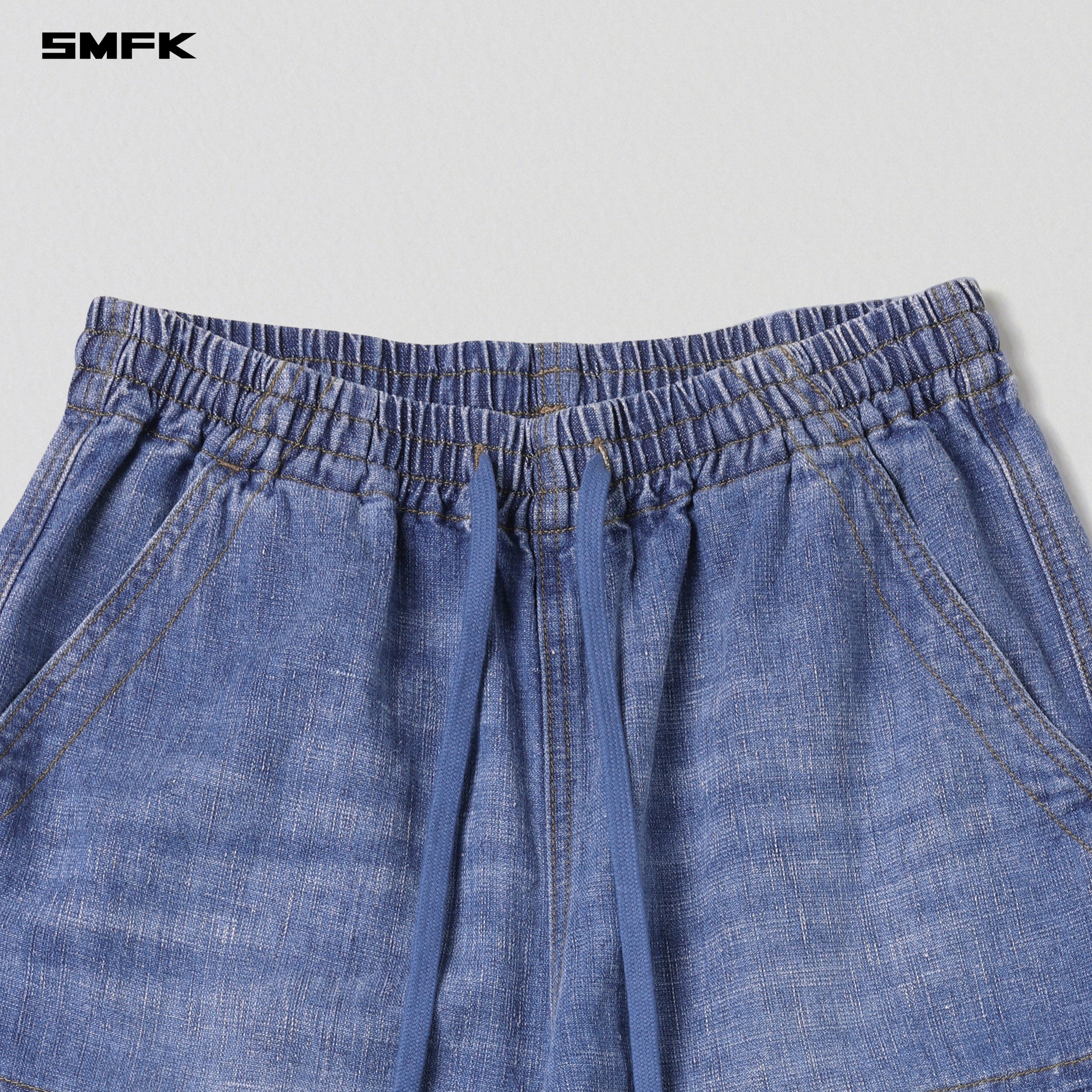 COMPASS ROVE STR SPORTS PANTS/LINEN COTTON JEANS BLUE