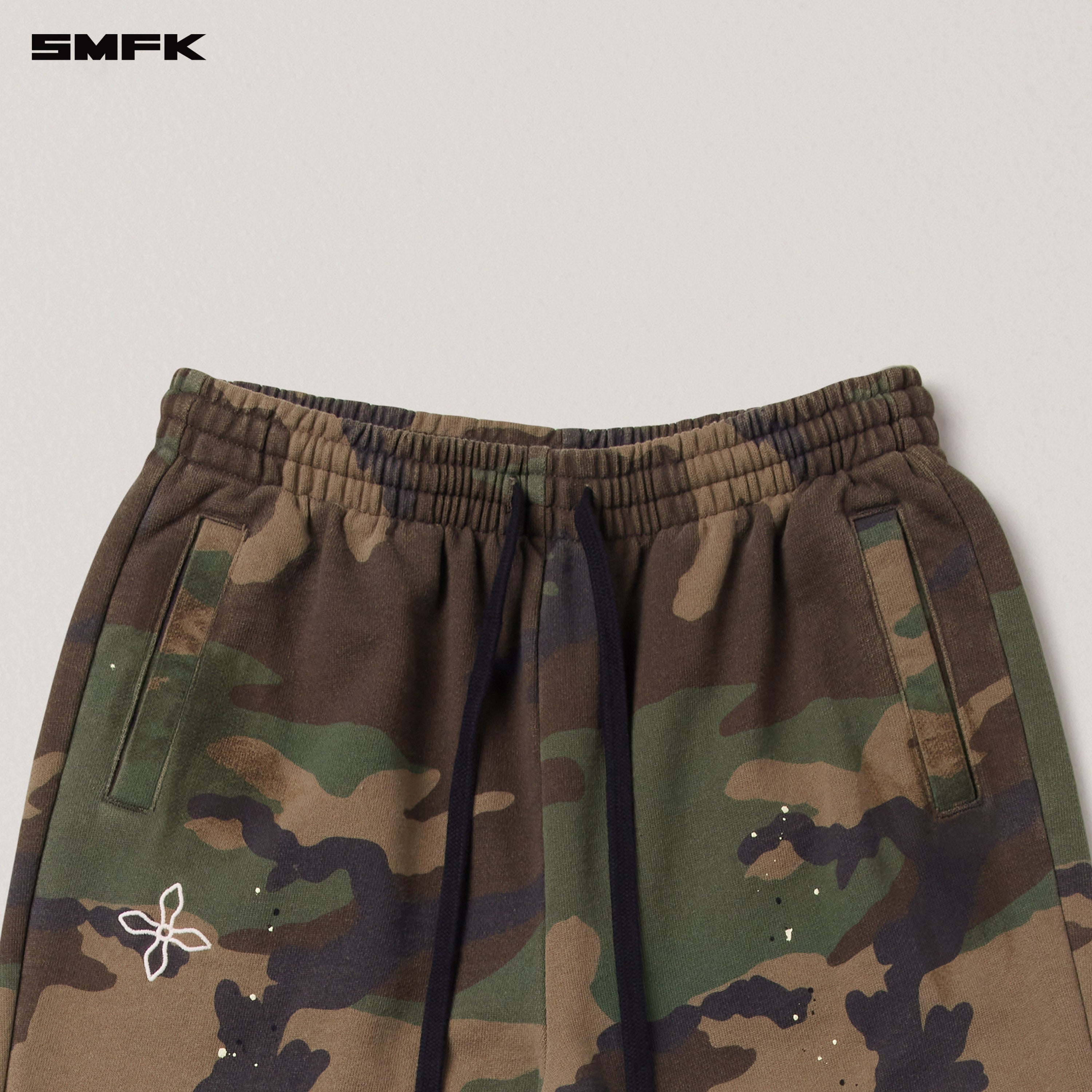 COMPASS MODE CAMO STRAIGHT SPORTS PANTS ARMY GREEN CAMOUFLAGE