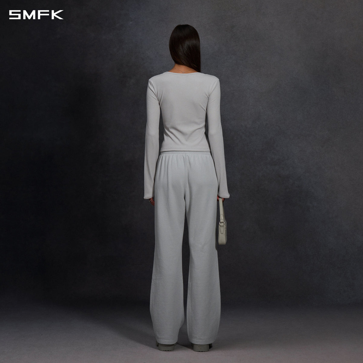 PERMANENT SLIM STRT SPORTS PANTS/COTTON/W GLACIER GREY