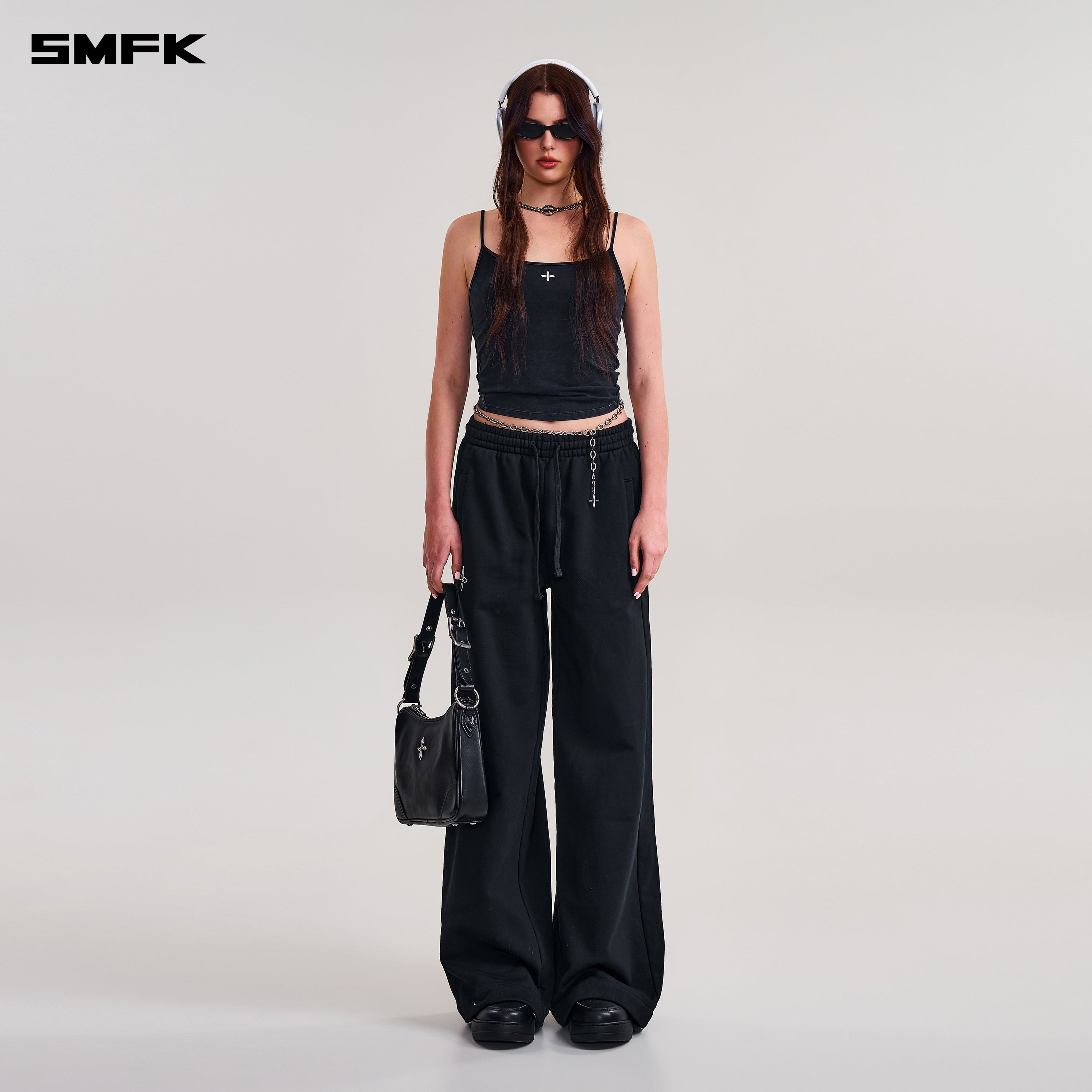 COMPASS MODE TOWER LOOSE SPORTS PANTS WILD BLACK