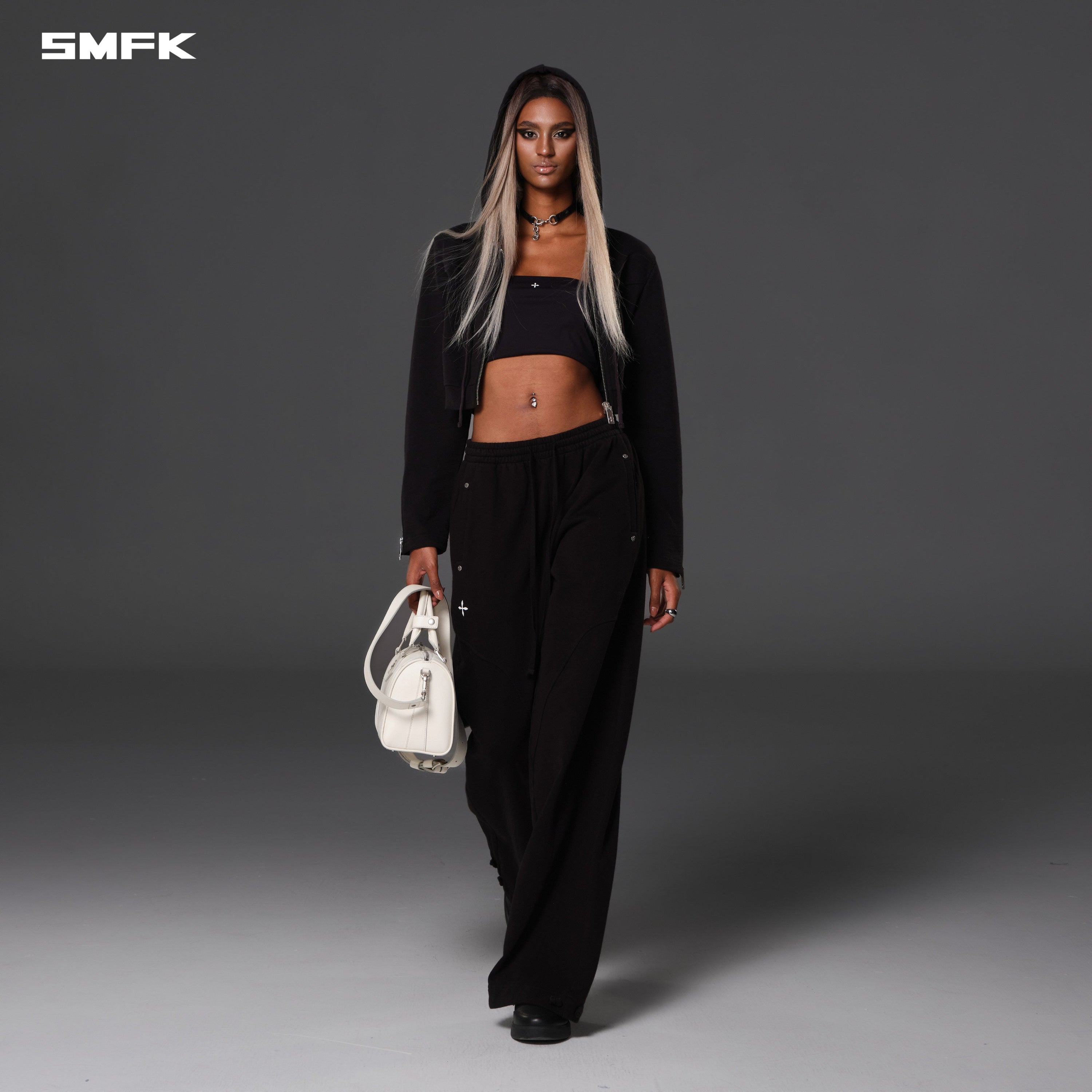 PERMANENT TOWER PANTS/COTTON WOOL WILD BLACK