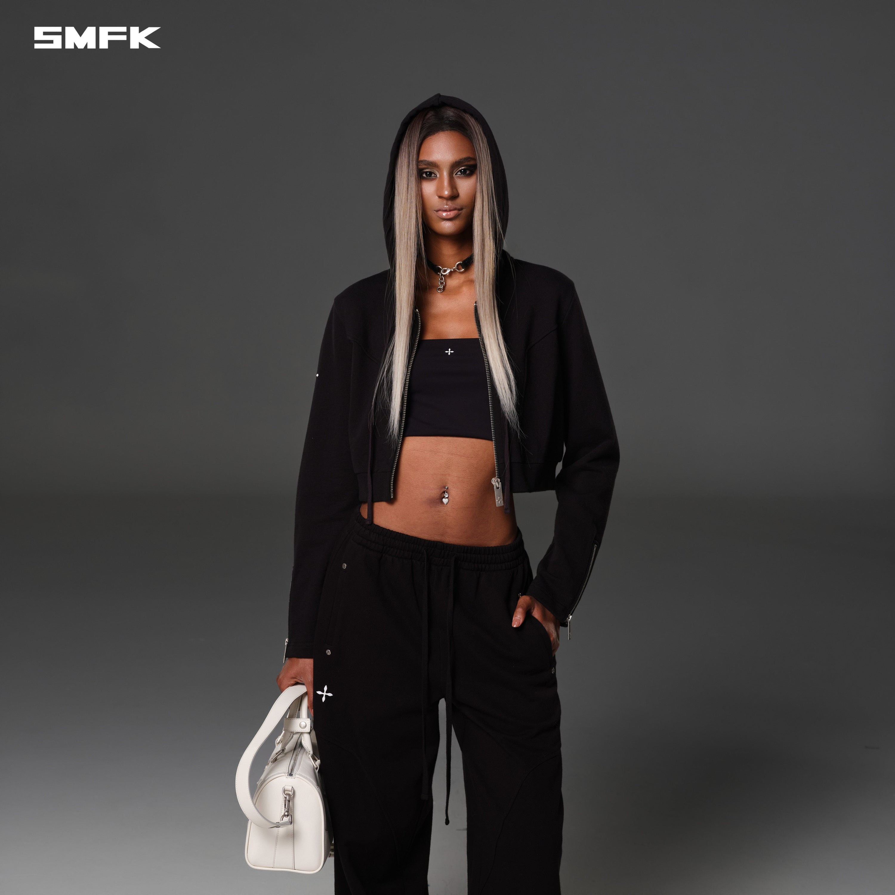 PERMANENT TOWER PANTS/COTTON WOOL WILD BLACK