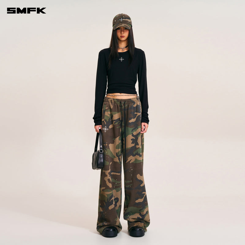 COMPASS MODE CAMO TOWER SPORTS PANTS ARMY GREEN CAMOUFLAG