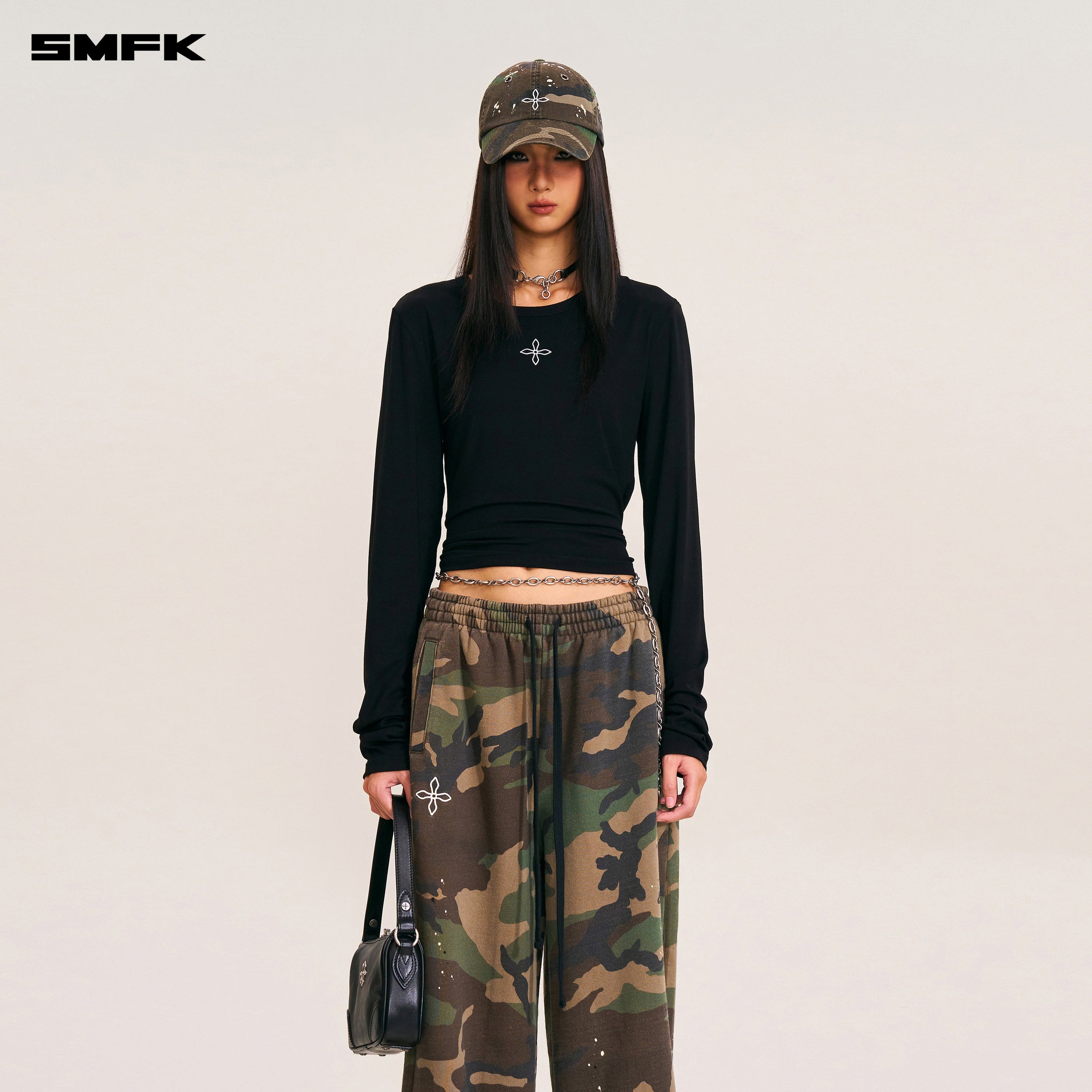 COMPASS MODE CAMO TOWER SPORTS PANTS ARMY GREEN CAMOUFLAG