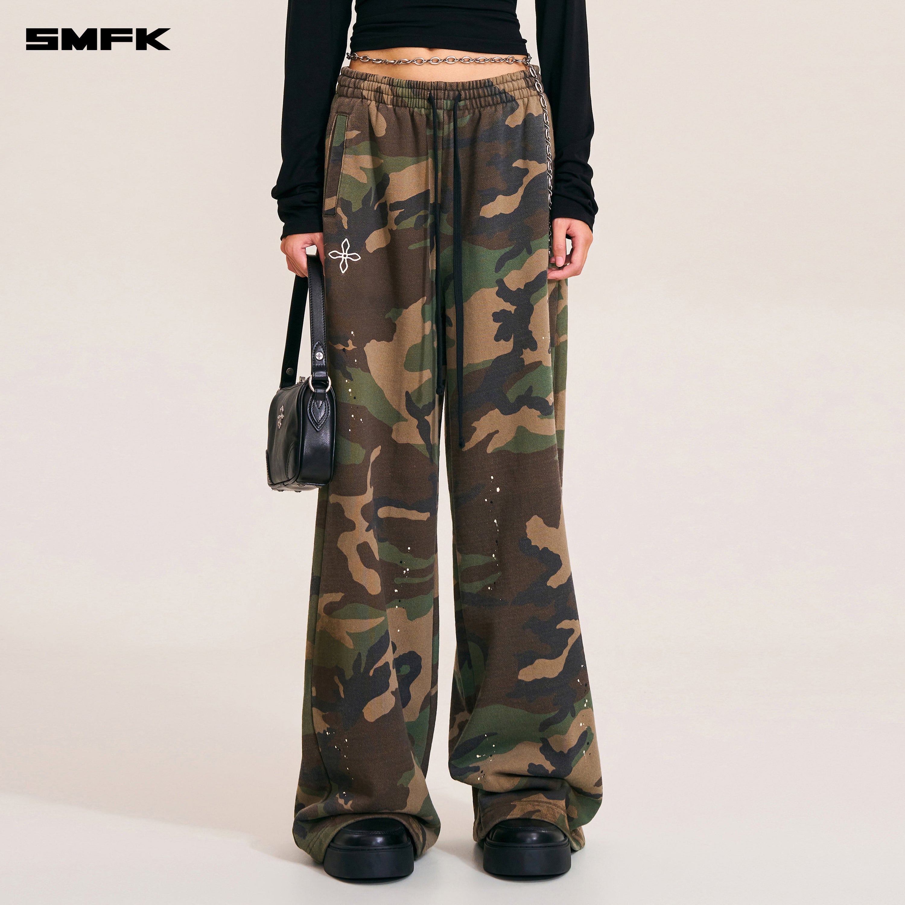 COMPASS MODE CAMO TOWER SPORTS PANTS ARMY GREEN CAMOUFLAG