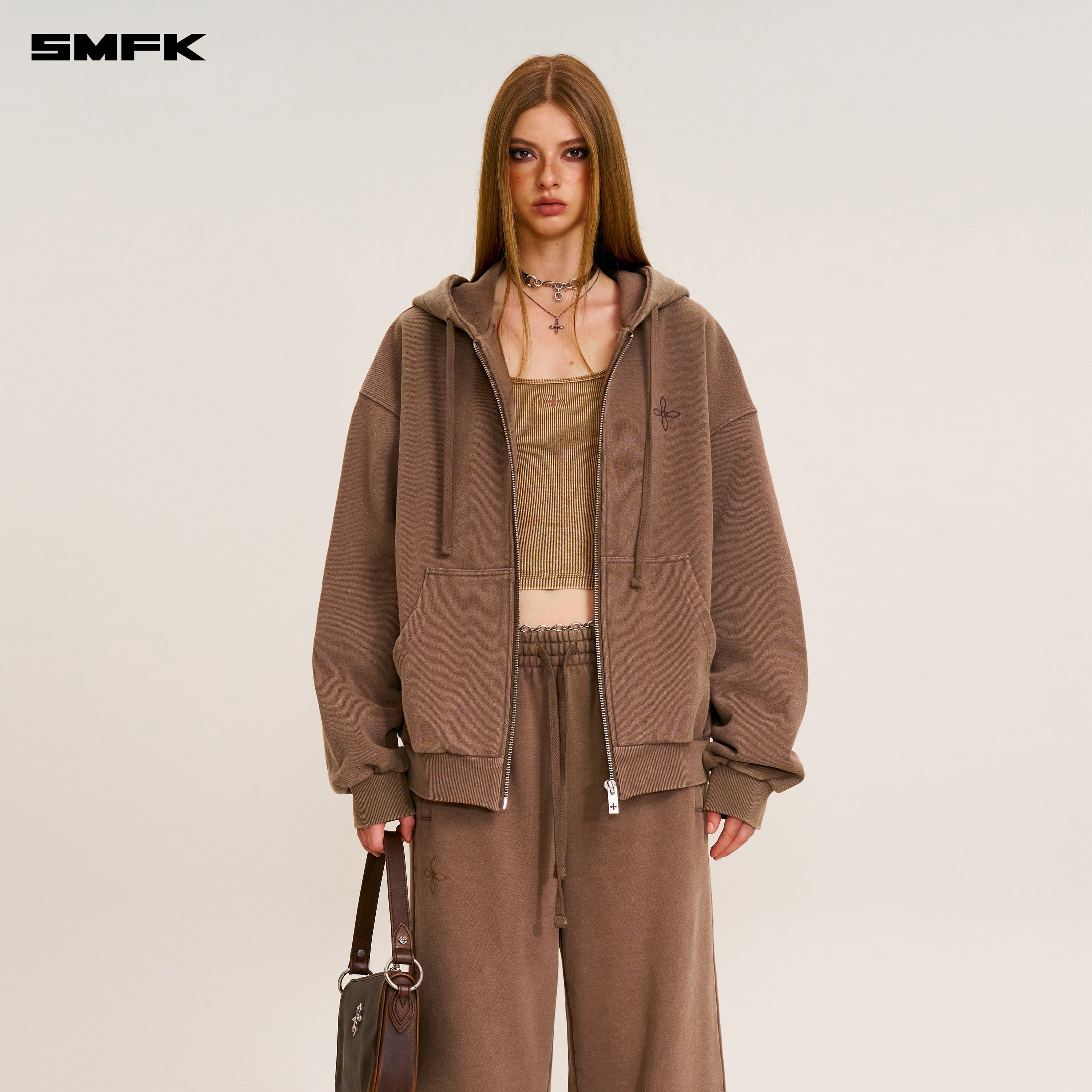 COMPASS MODE TOWER LOOSE SPORTS PANTS WILD HORSE BROWN